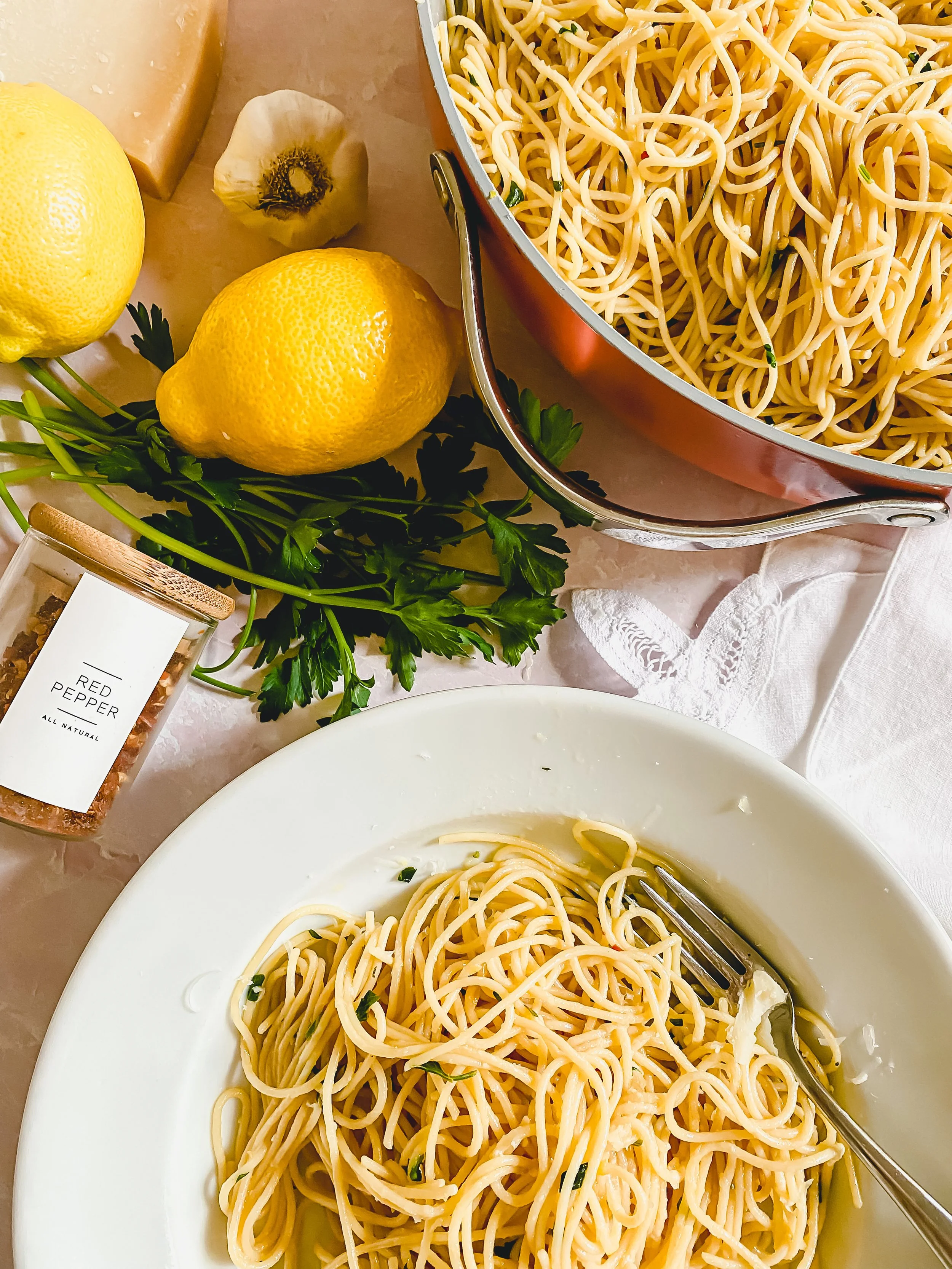 Lemon, Garlic, and Parmesan Pasta