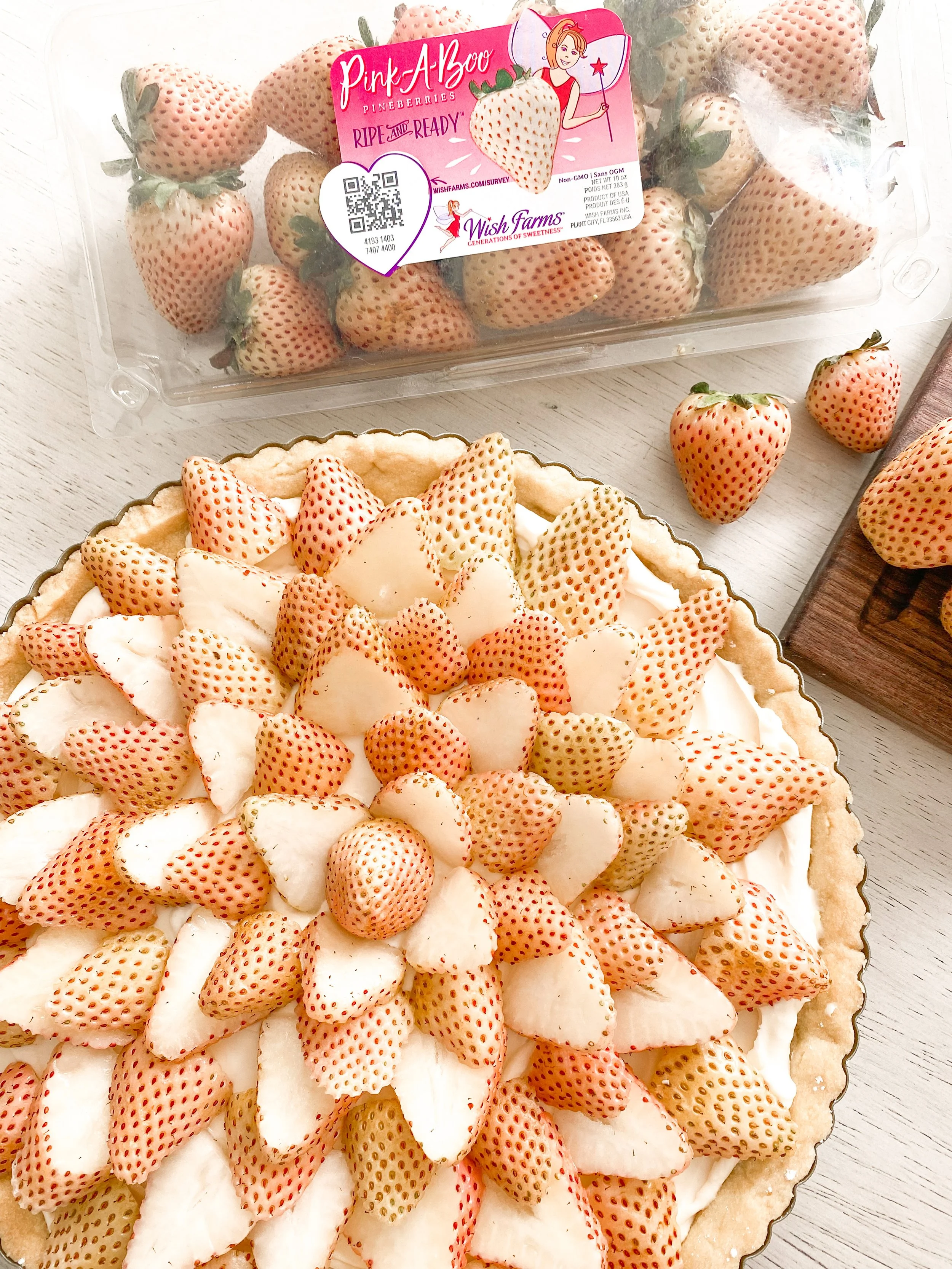 Strawberry Tart with Wish Farms Pineberries — From Scratch with Maria