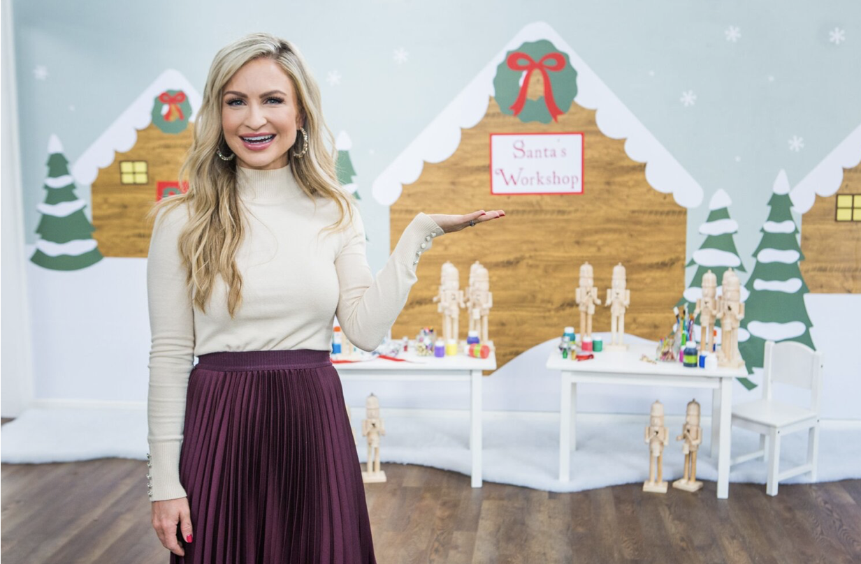 DIY Santa's Village made with Wallpaper 