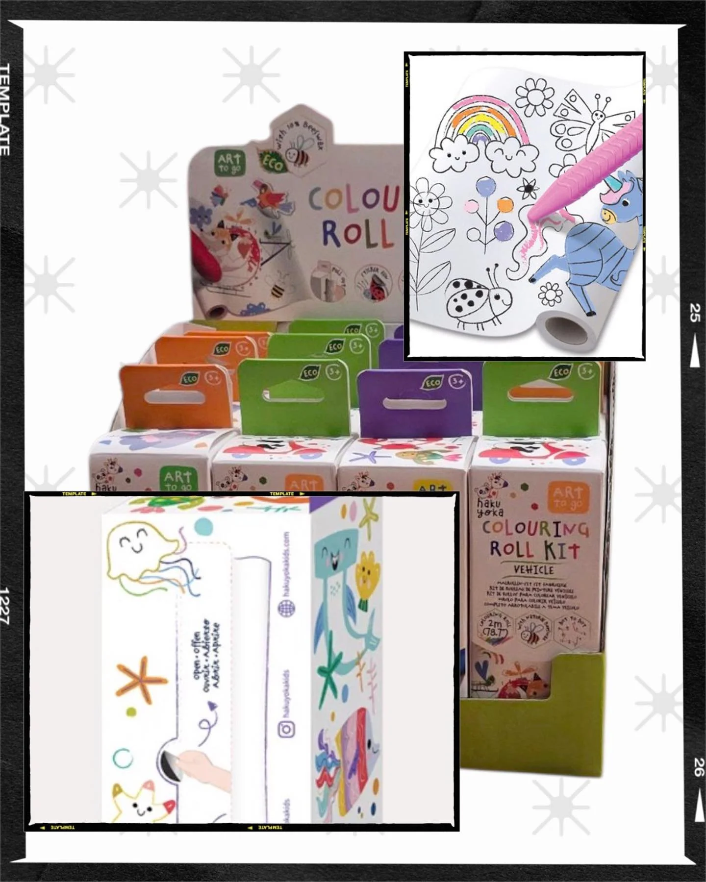🎨New in Store!🎨. Say hello to our Mini Colouring Roll Kits- the per boredom buster for creative little minds! 🖍️✨Each eco friendly kit includes a 2 metre colouring roll, themed illustrations and beeswax crayons all packed in a handy, take anywhere