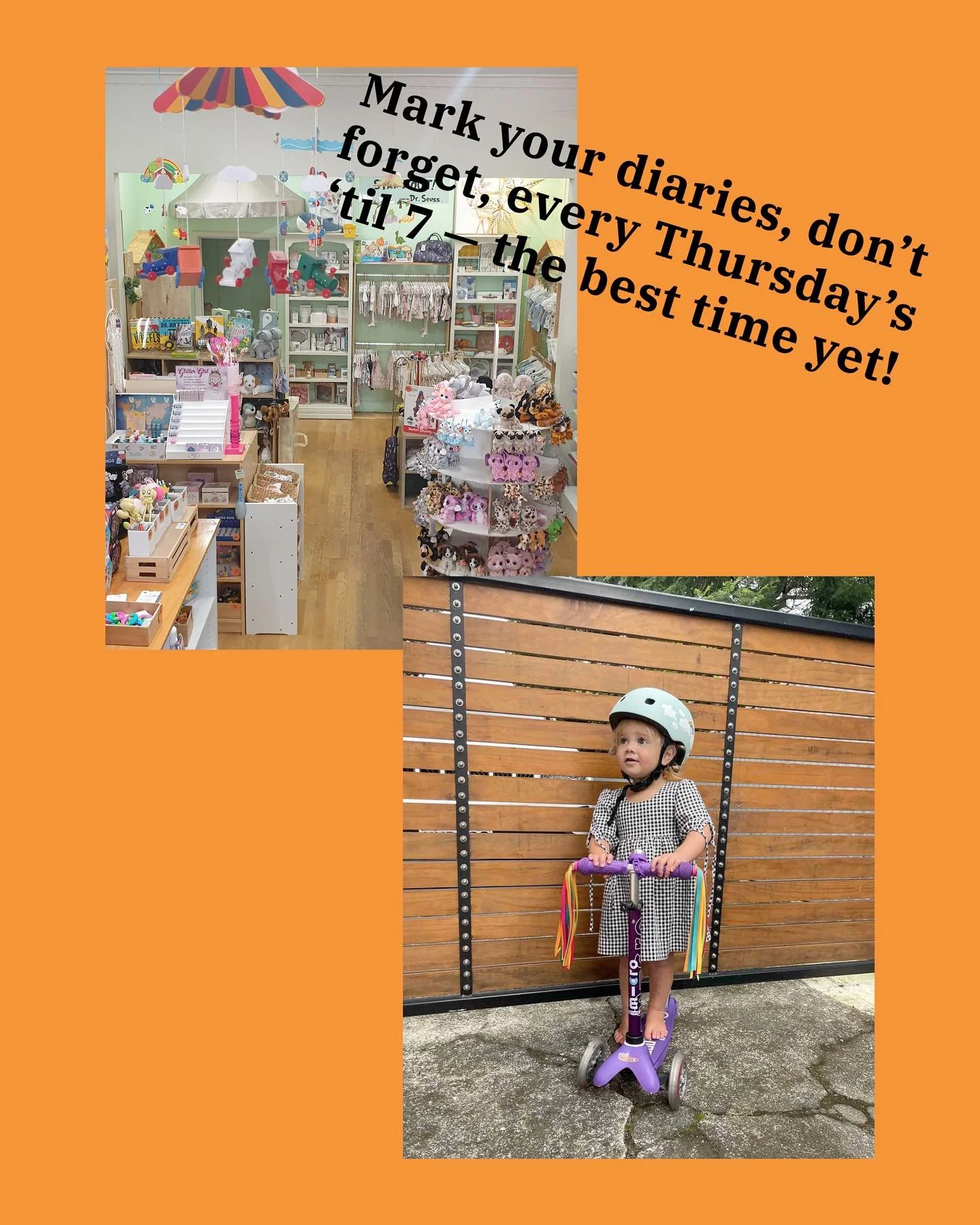 Did you know? Puddletown is open late every Thursday &mdash; right through &lsquo;til 7 ✨Whether you&rsquo;re after a little gifts, or a browse after school, we&rsquo;re here with all the loveliness for your little ones 🧸🪁Pop in, say hello and enjo