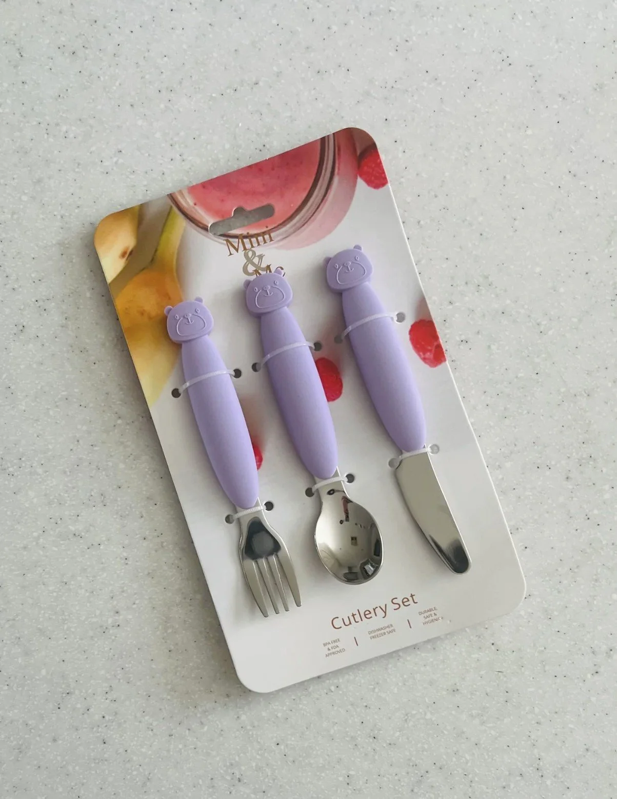 Mini & Me Metal Cutlery Set - Lilac