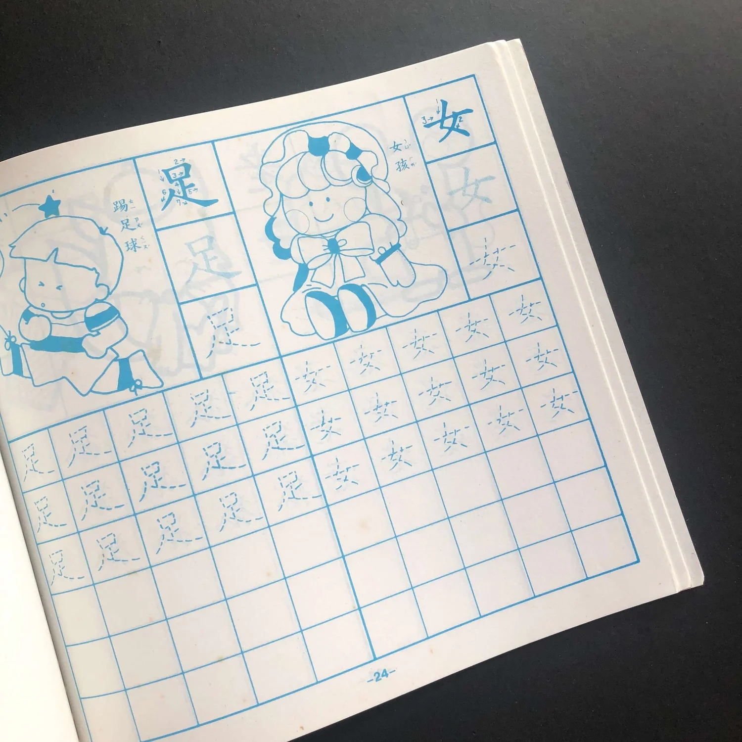 mandarin1995ページ Vintage 1980s 1990s Chinese Mandarin coloring writing