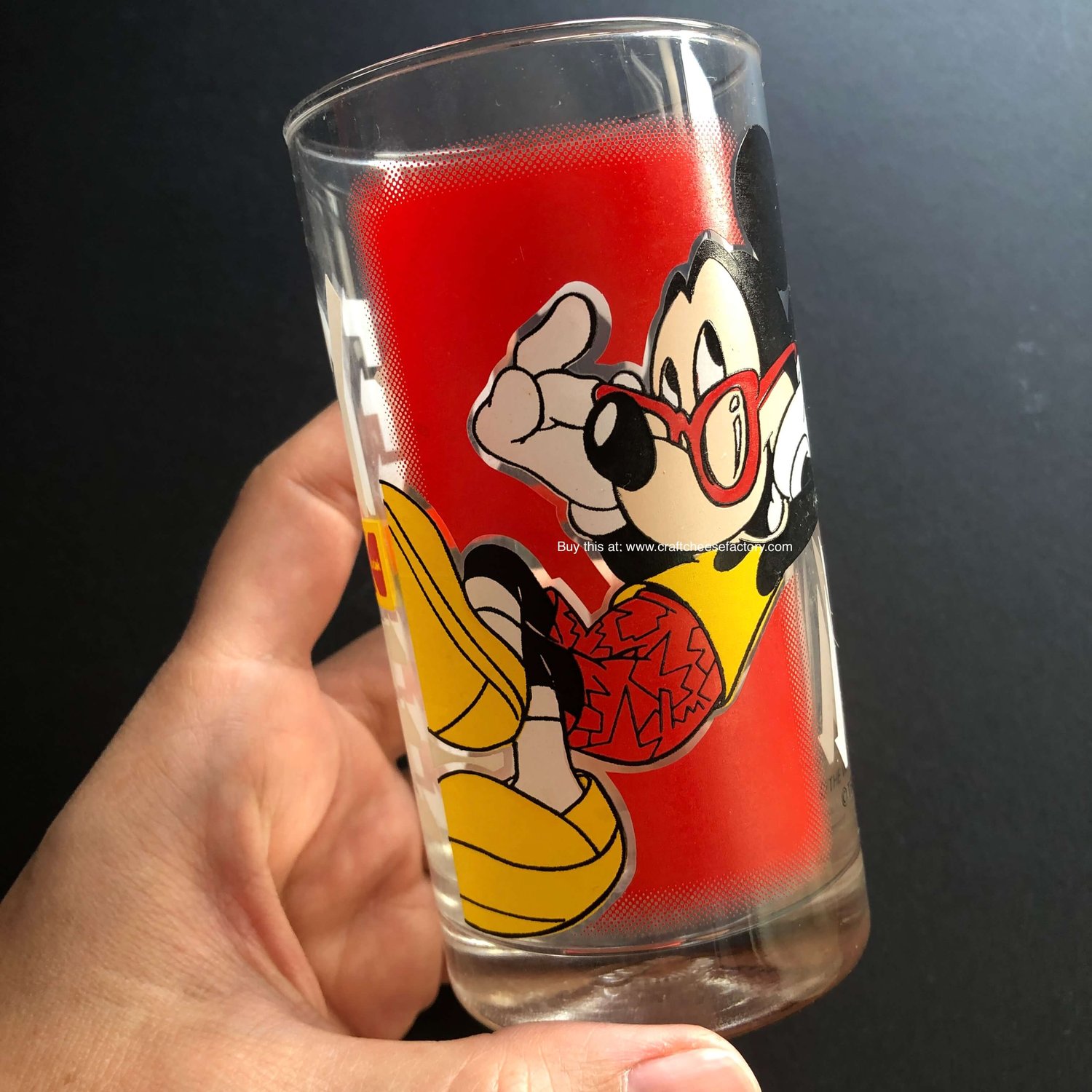 McDonalds Glass - 100th Year Of Walt Disney - Mickey At The Wheel