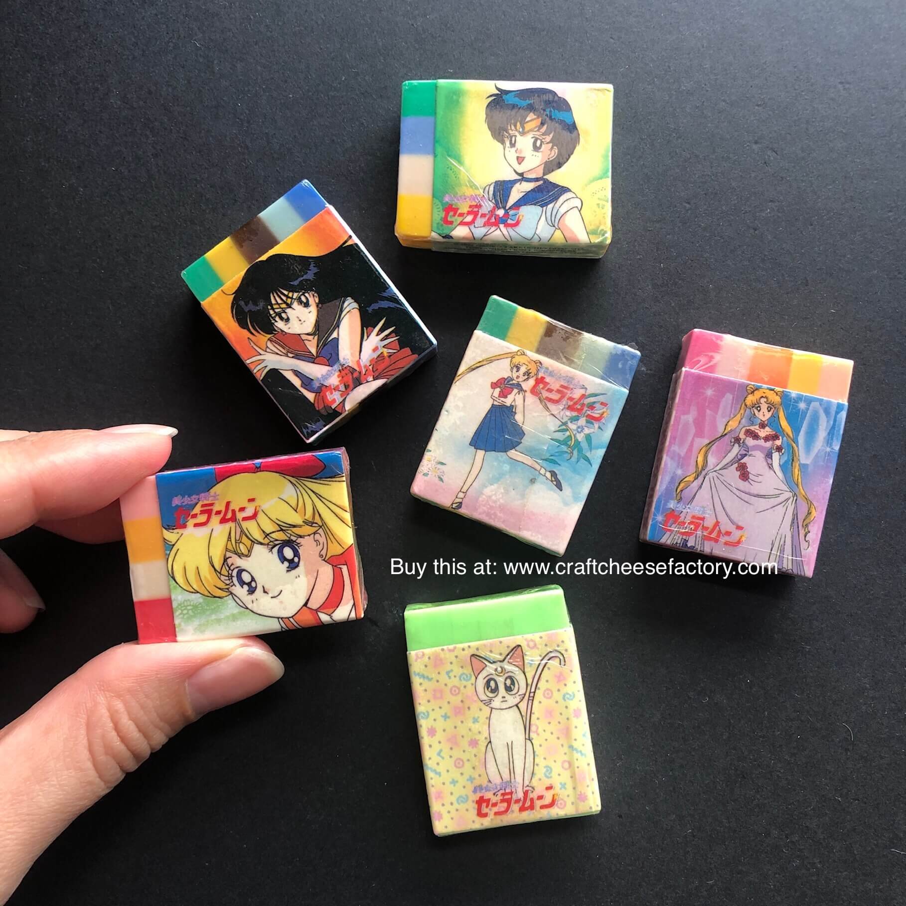 Vintage Sailor Moon Japan erasers