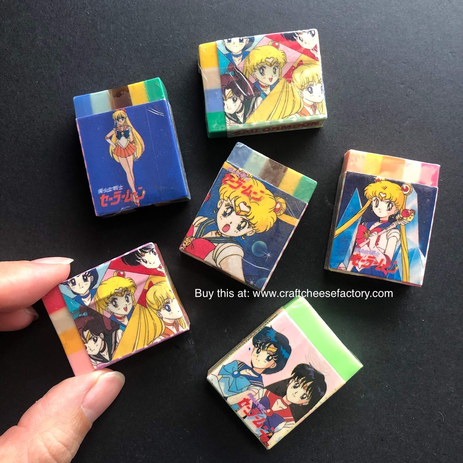 Vintage Sailor Moon Japan erasers