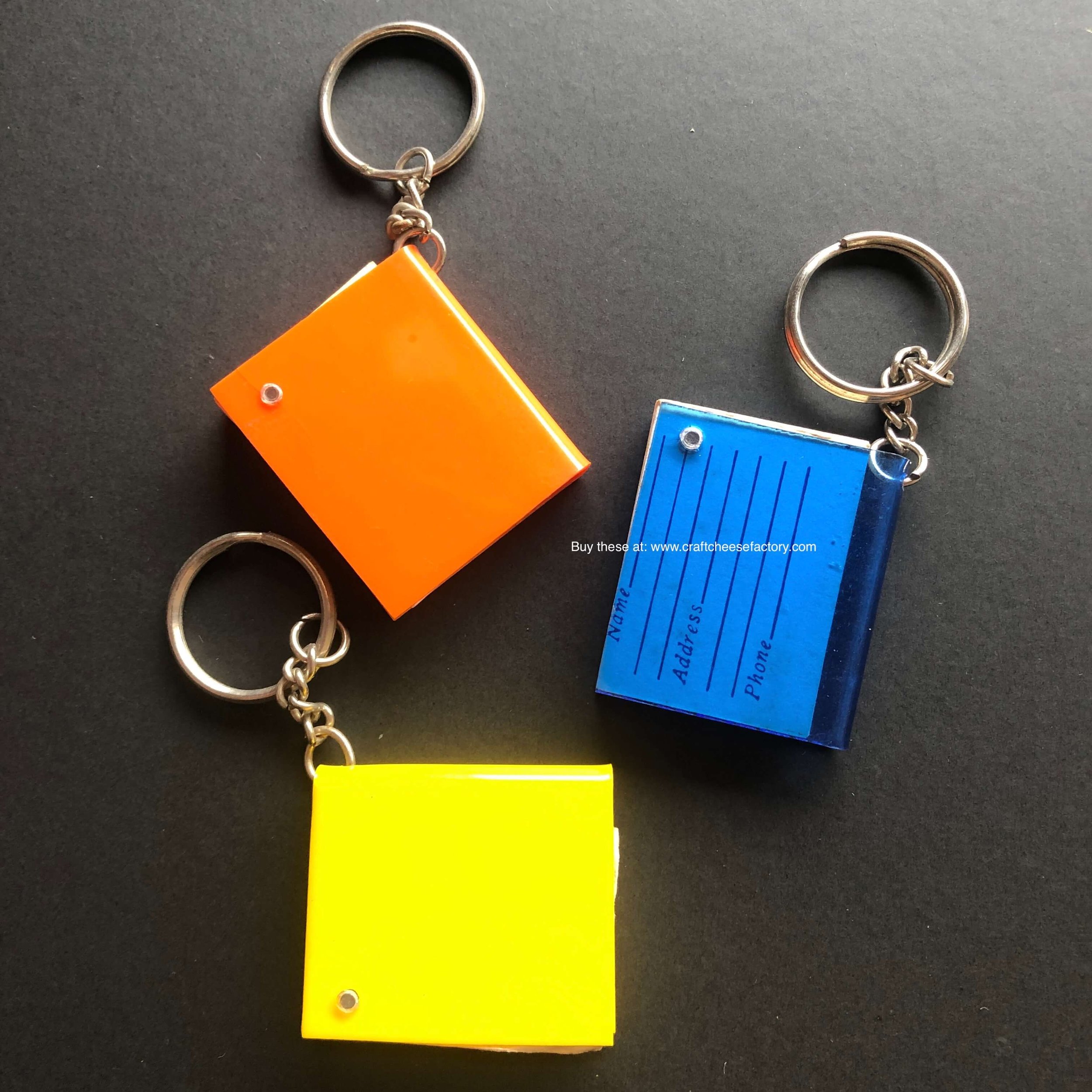 Vintage miniature mini address book novelty keyring keychain —