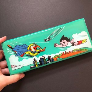 Vintage Monkey God Sun Wukong Astroboy Transformers pencil case box —