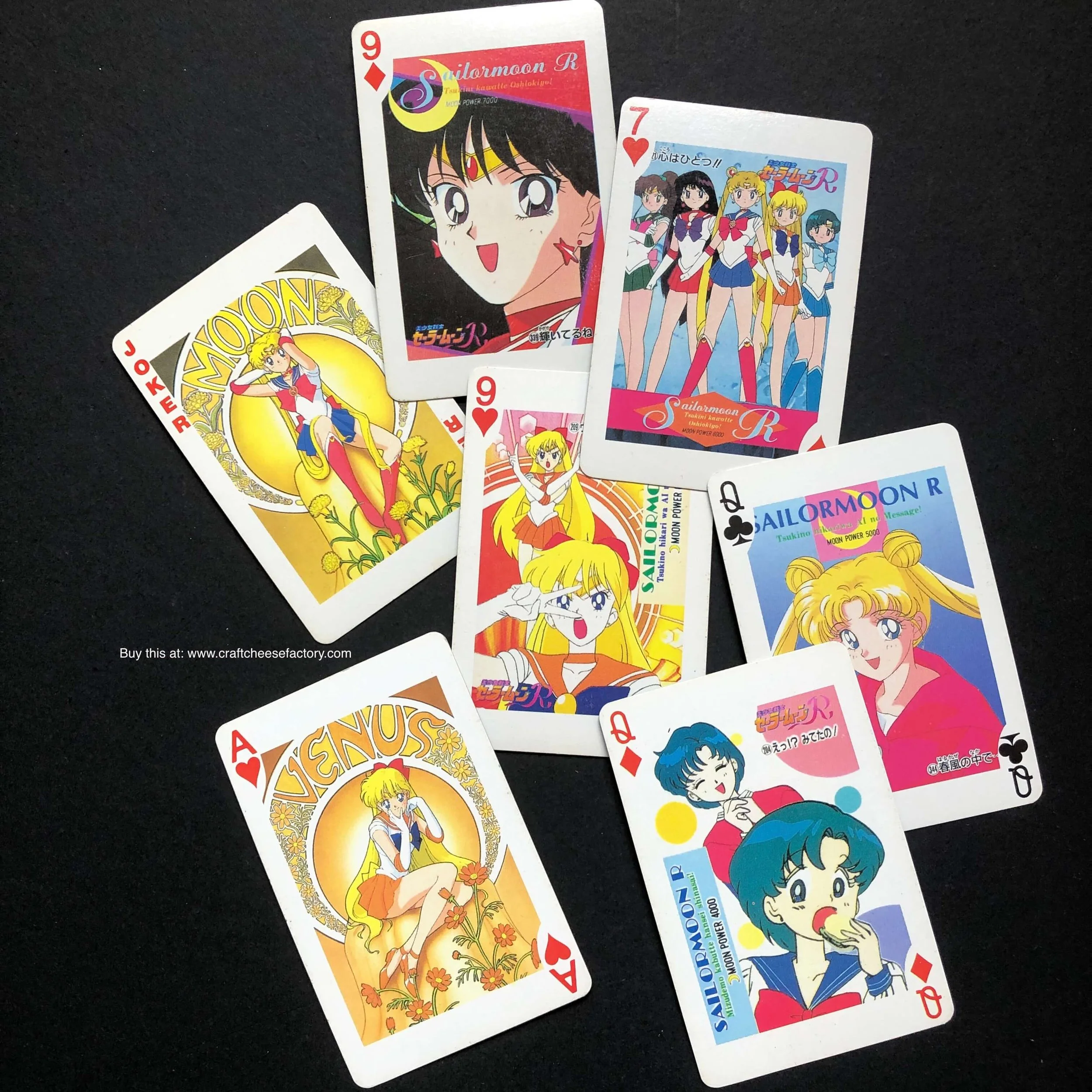 Vintage Sailor Moon playing trading cartoon cards — Craftcheesefactory.com