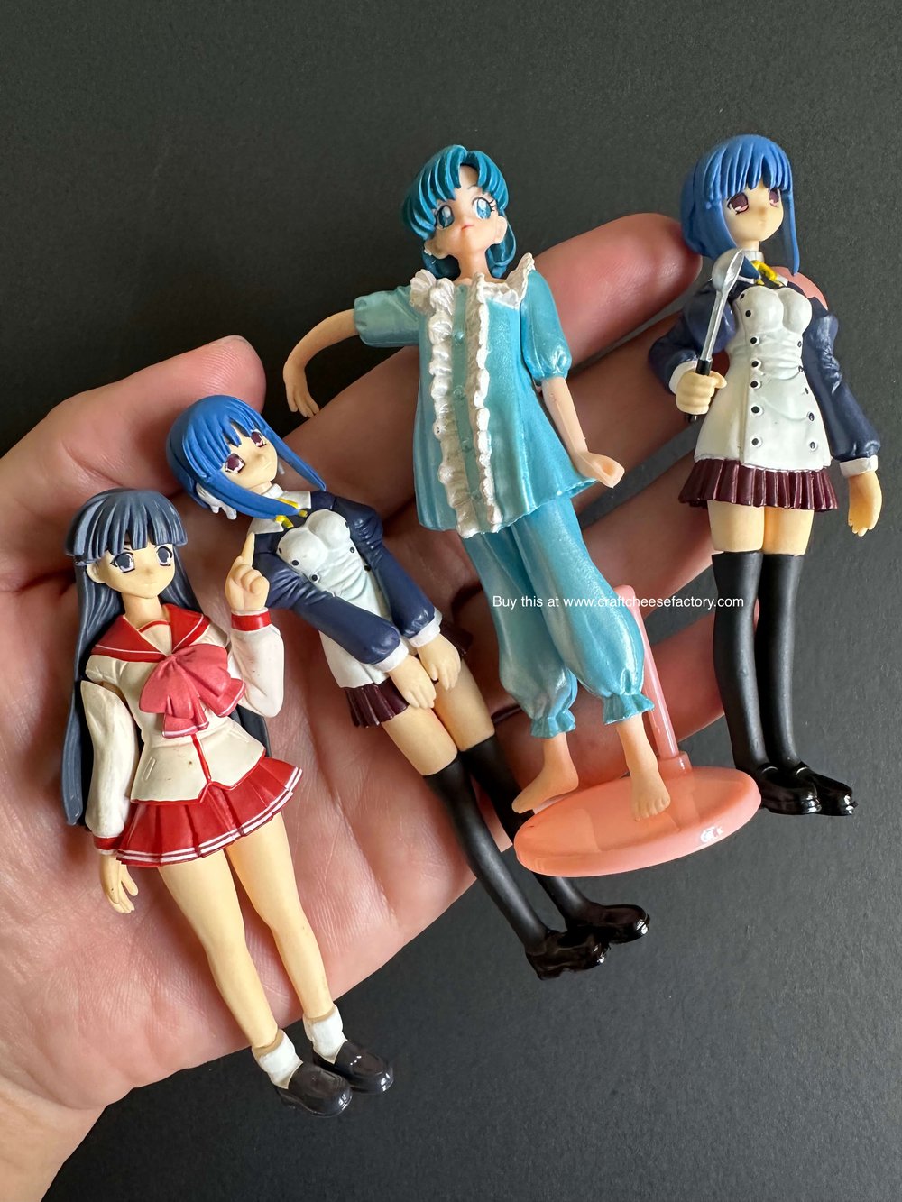 Vintage Japan anime manga schoolgirl maid miniature dolls figurines —