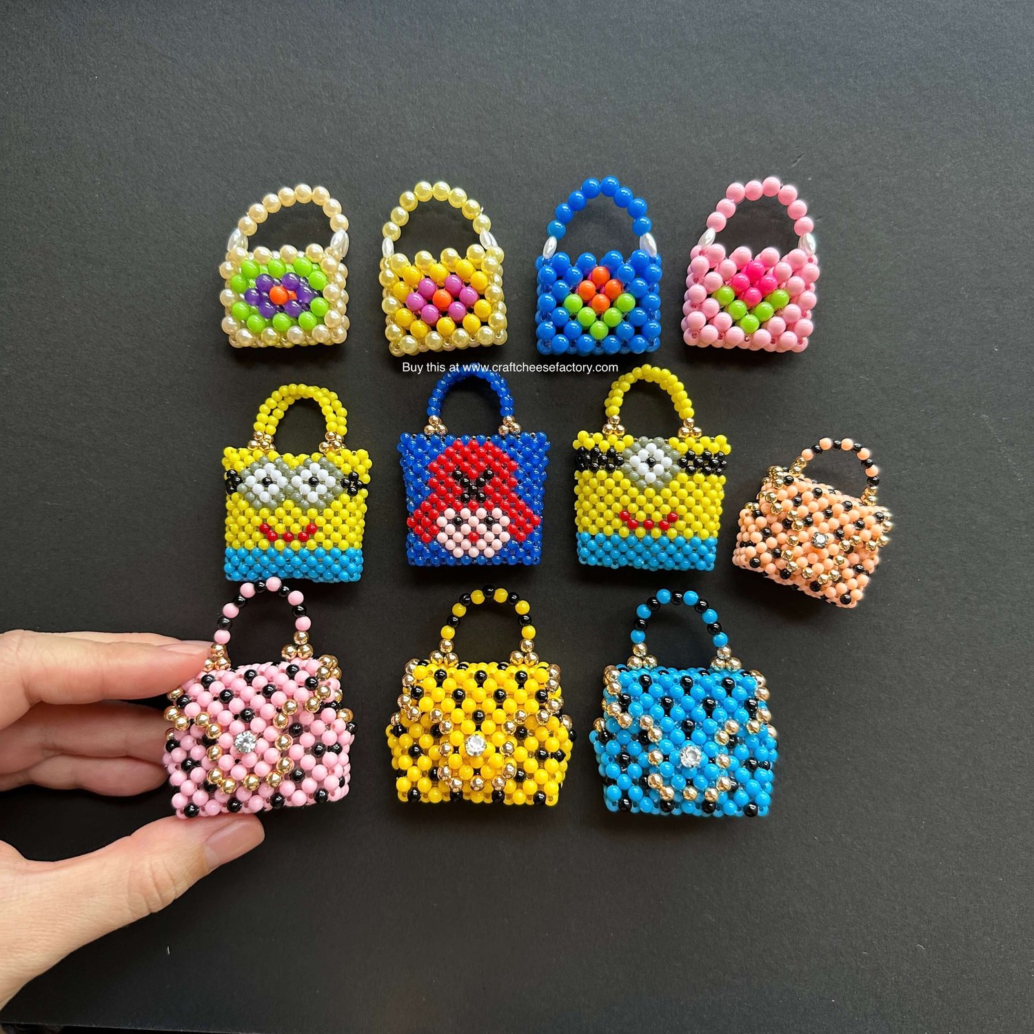 Dollhouse doll miniature fashion accessory purse handbag —