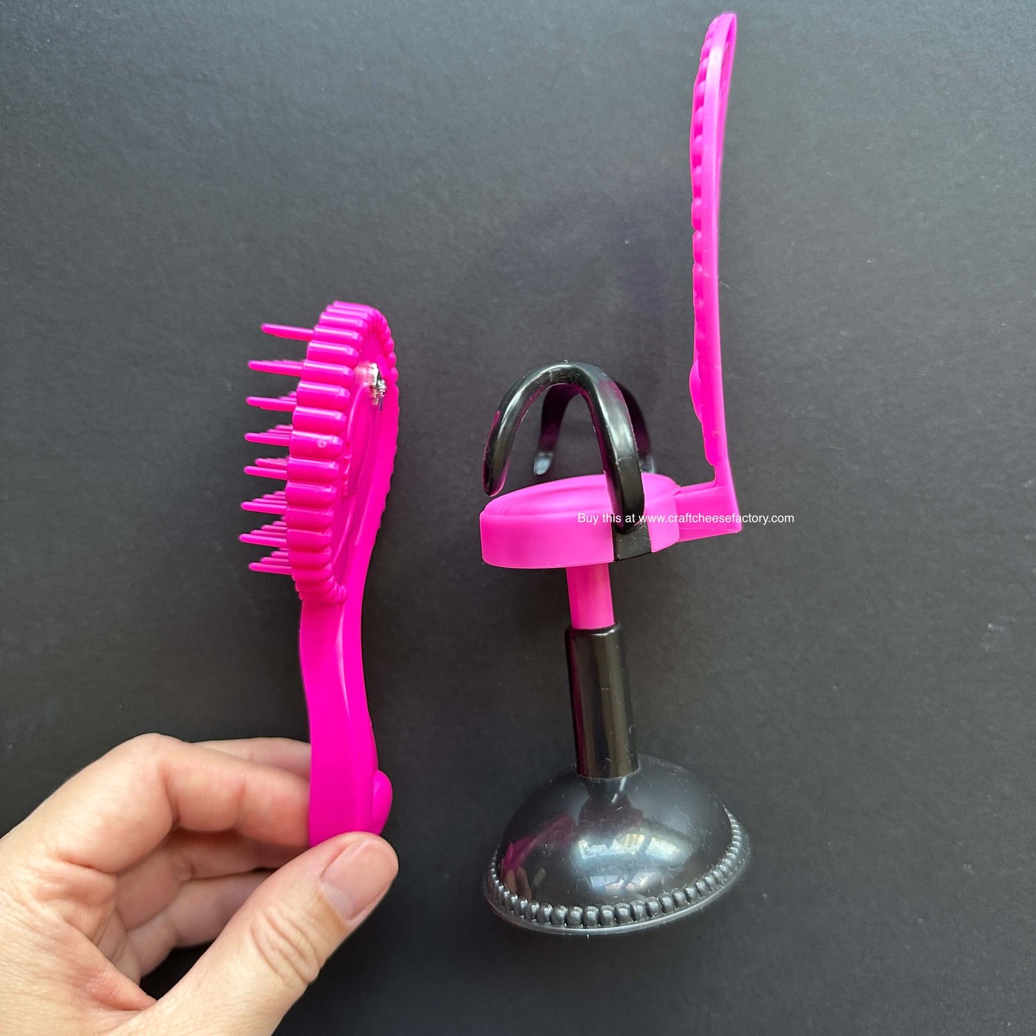 Barbie ponytail silhouette hair brush toy salon chair —