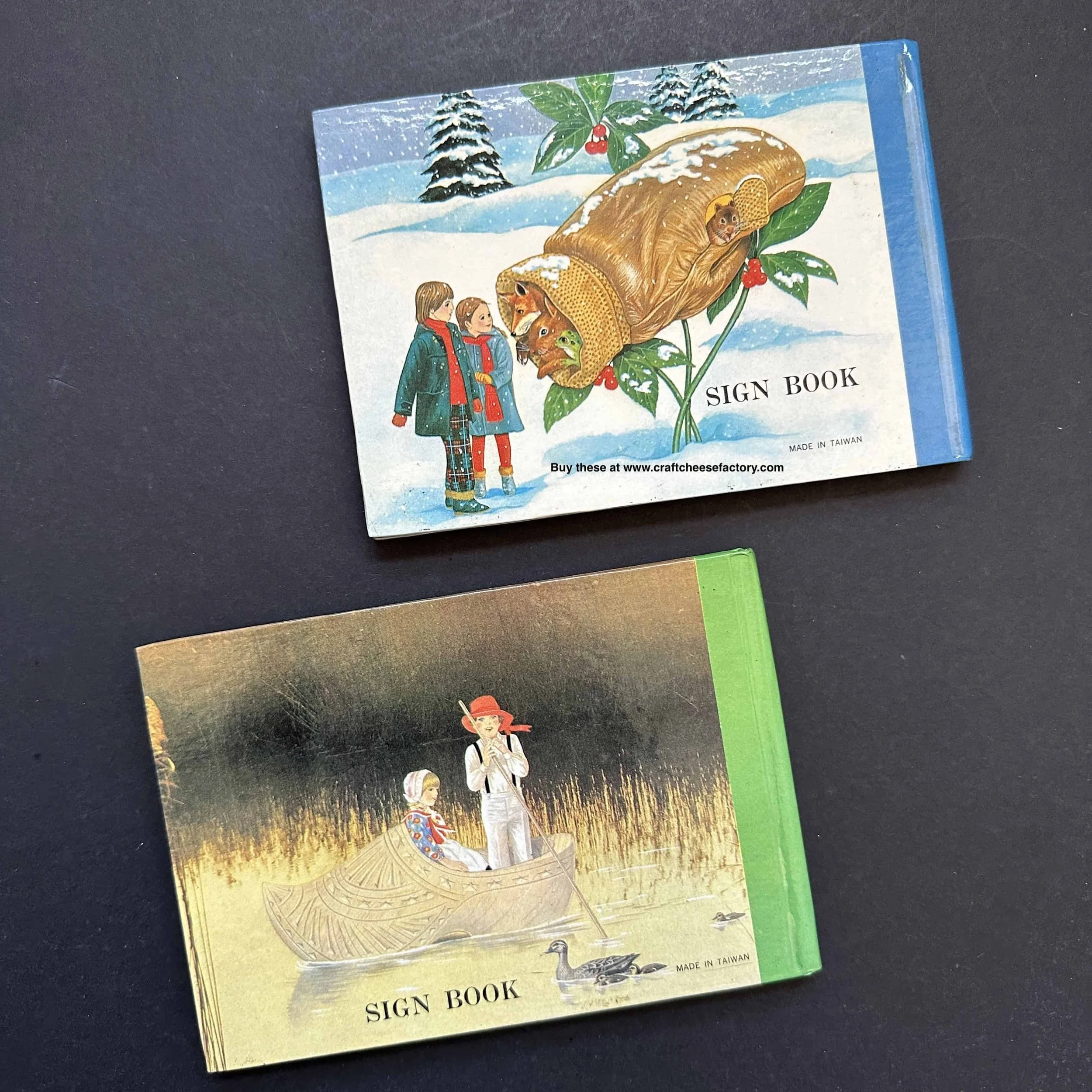 vintage 1990s autograph book children illustrations