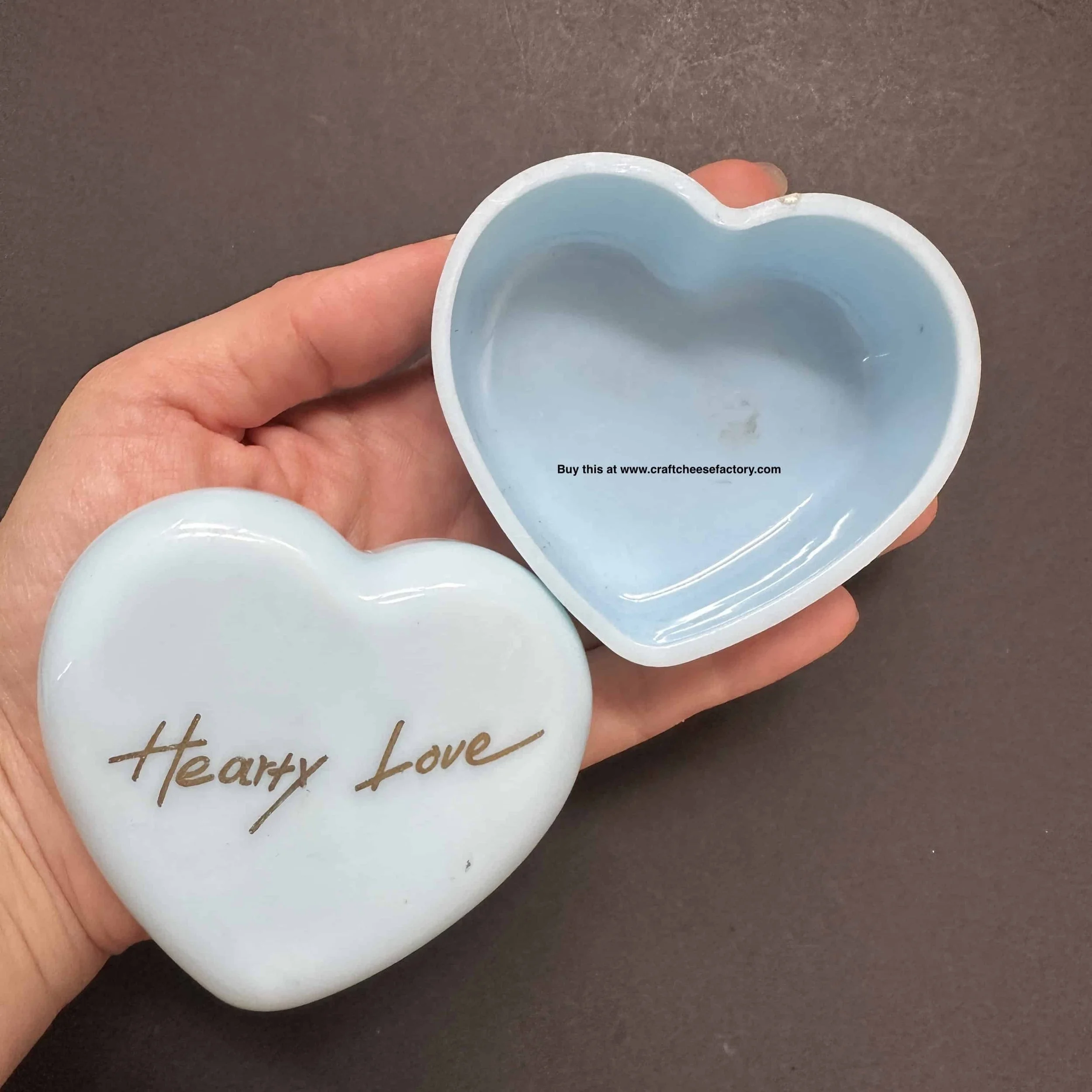 vintage heart-shape trinket jewelry box
