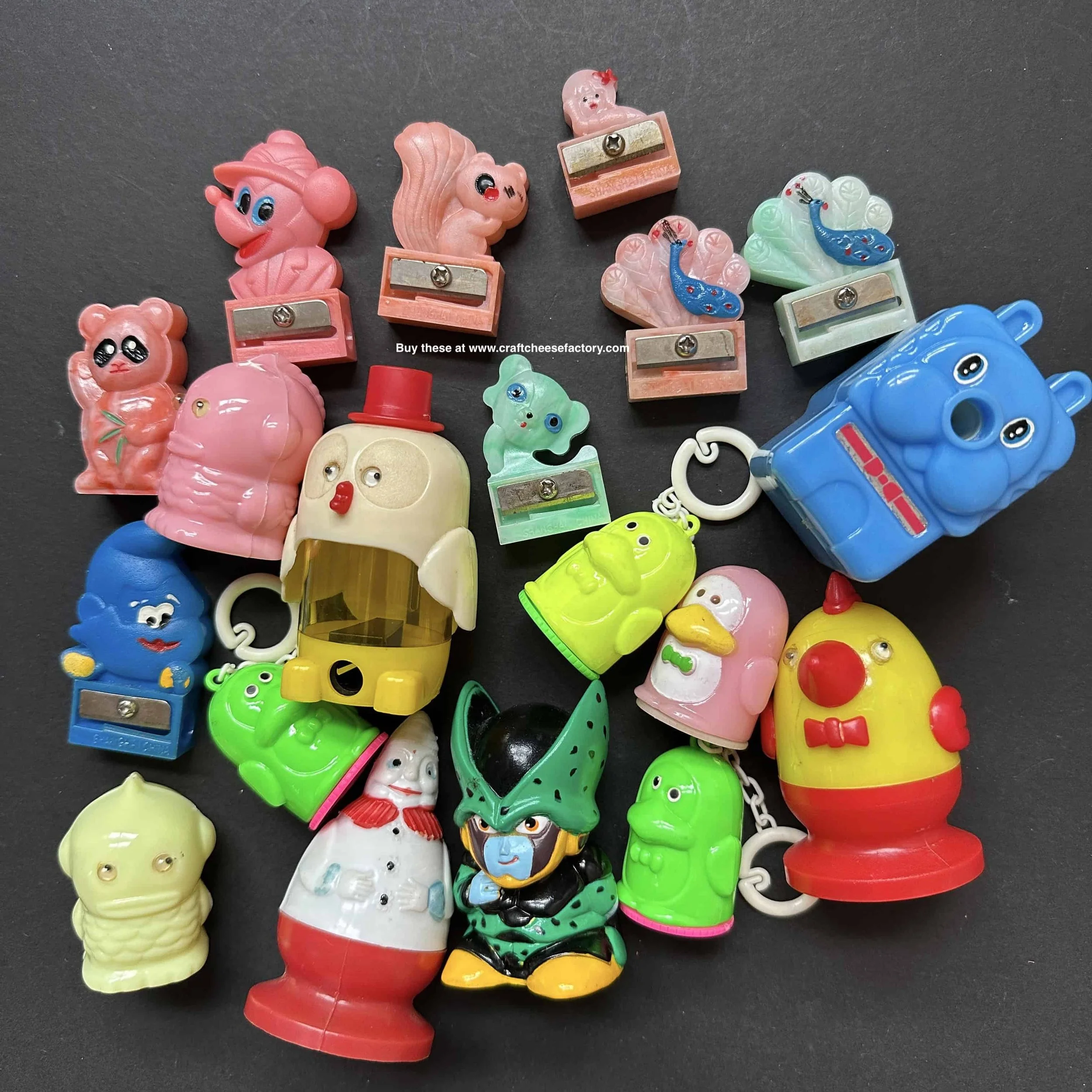 Vintage 1970s 1980s 1990s animal cartoon sharpeners