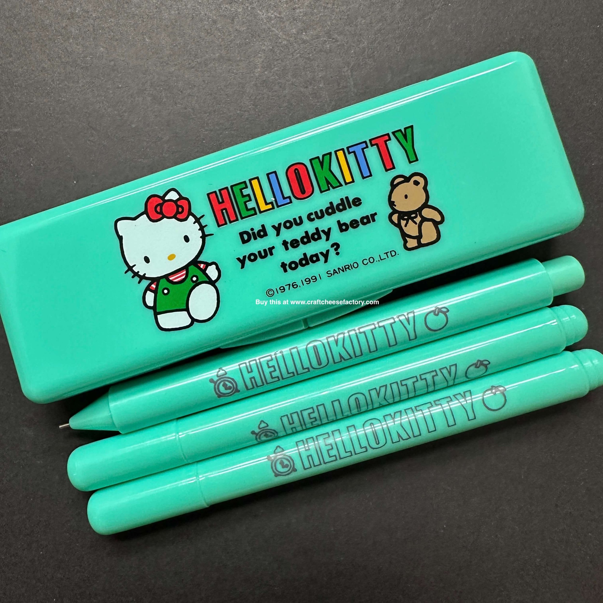 vintage miniature mini Hello Kitty stationery pencil box set