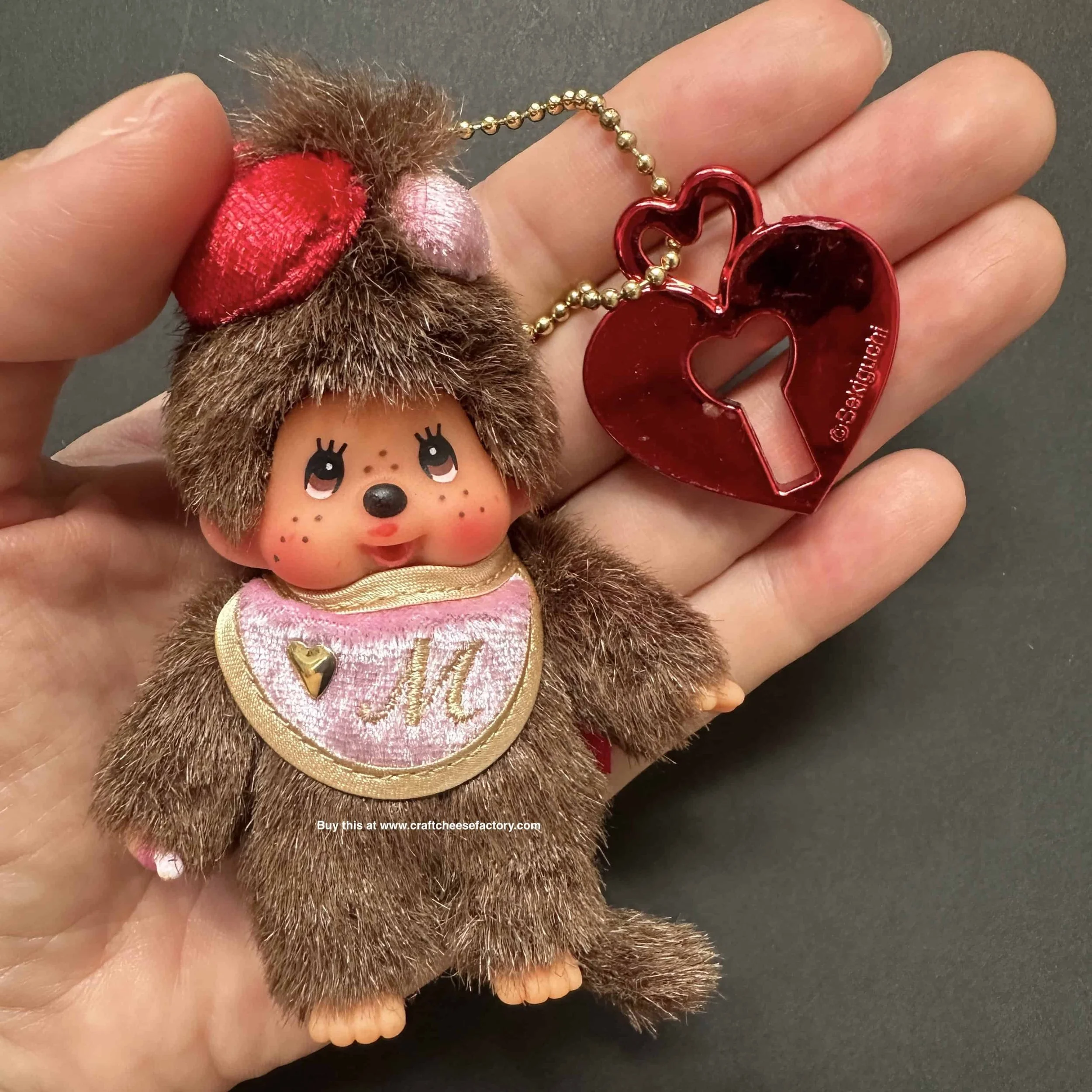 Monchhichi 40th Anniversary Doll Heart Charm