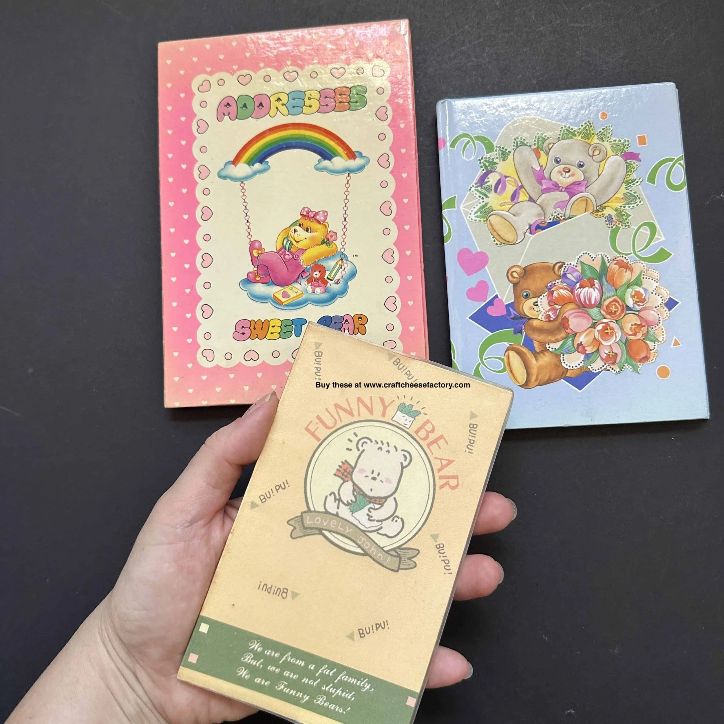 vintage Lisa frank teddy bear address note books