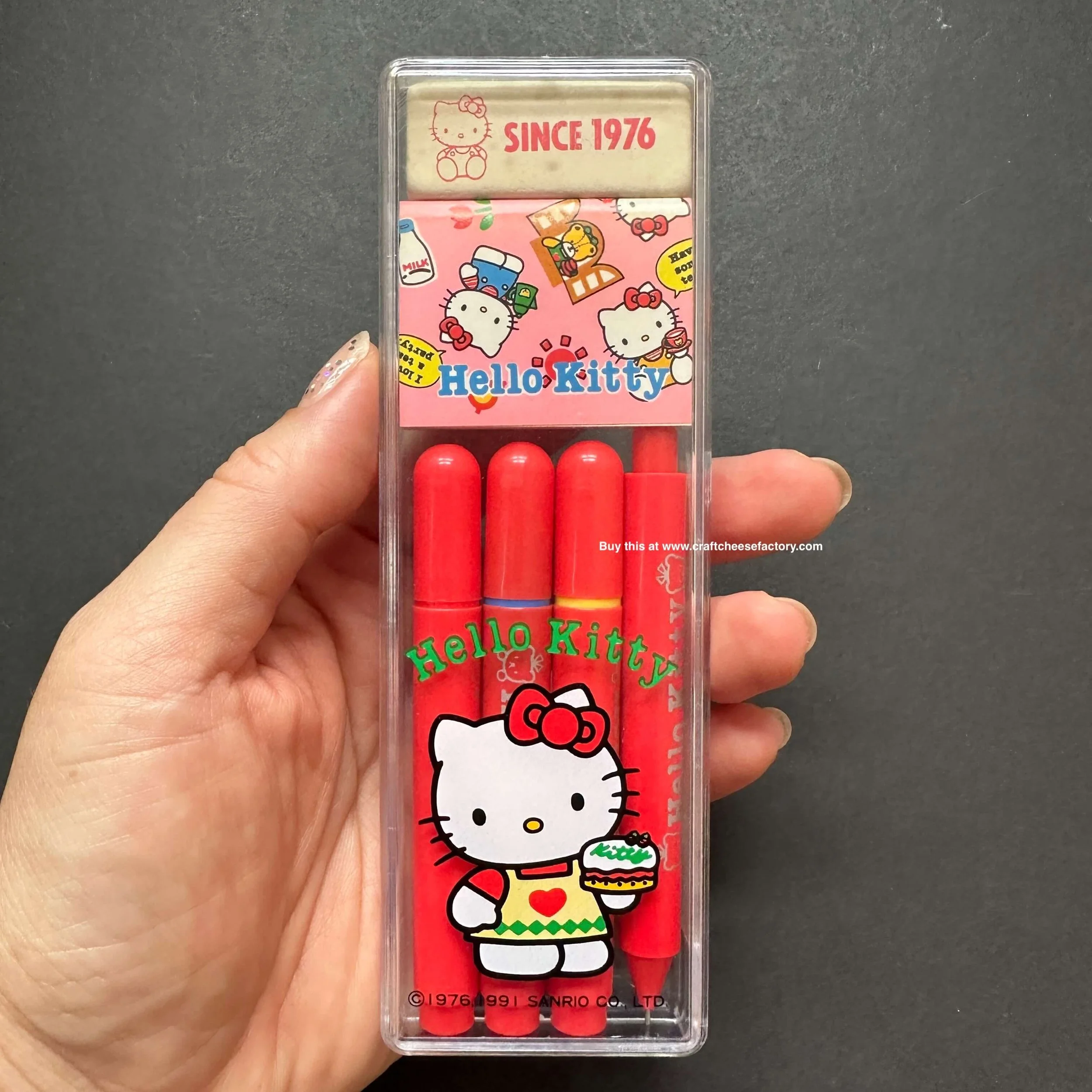 Vintage Hello Kitty mini stationery pen memopad set