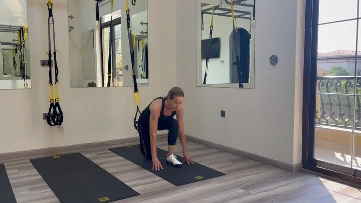 Calling all runners! 🏃&zwj;♀️ Part 3

In honor of marathon season, here are 4 essential TRX exercises every runner should incorporate into their routine:

1. TRX Lunge with Knee to Floor (perform both sides) - Enhances lower body strength and stabil