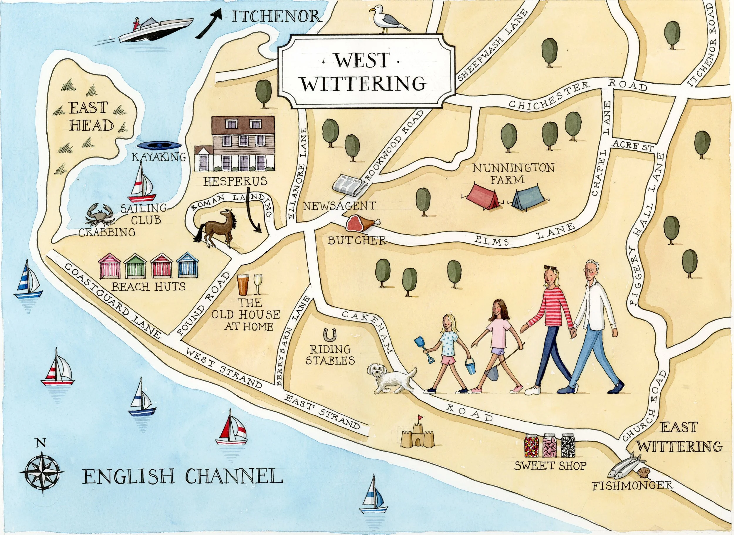 west-wittering-map-camilla-charnock