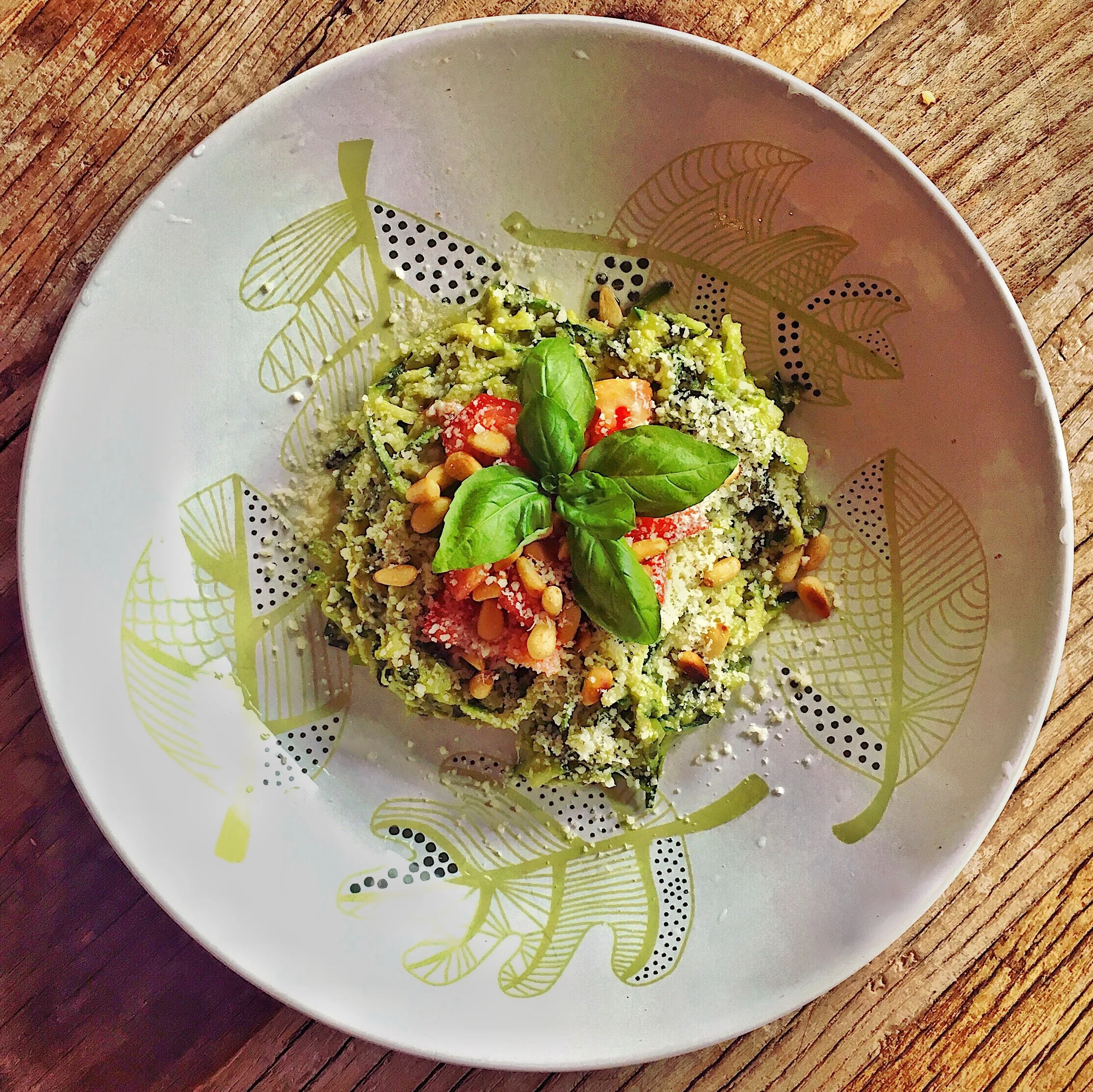 Zucchini Spaghetti Pesto For The Italian Food Lovers!