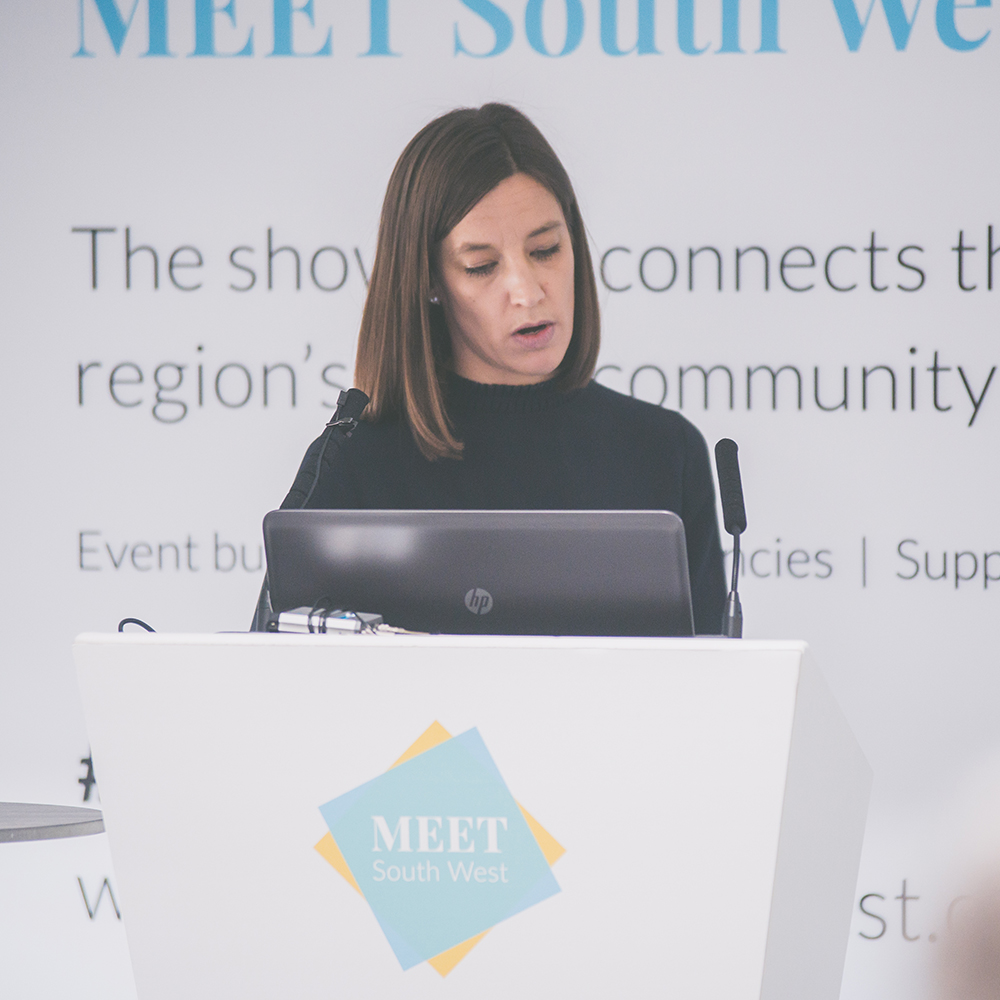 Group CEO Sam Rowe speaks at MEET South West 