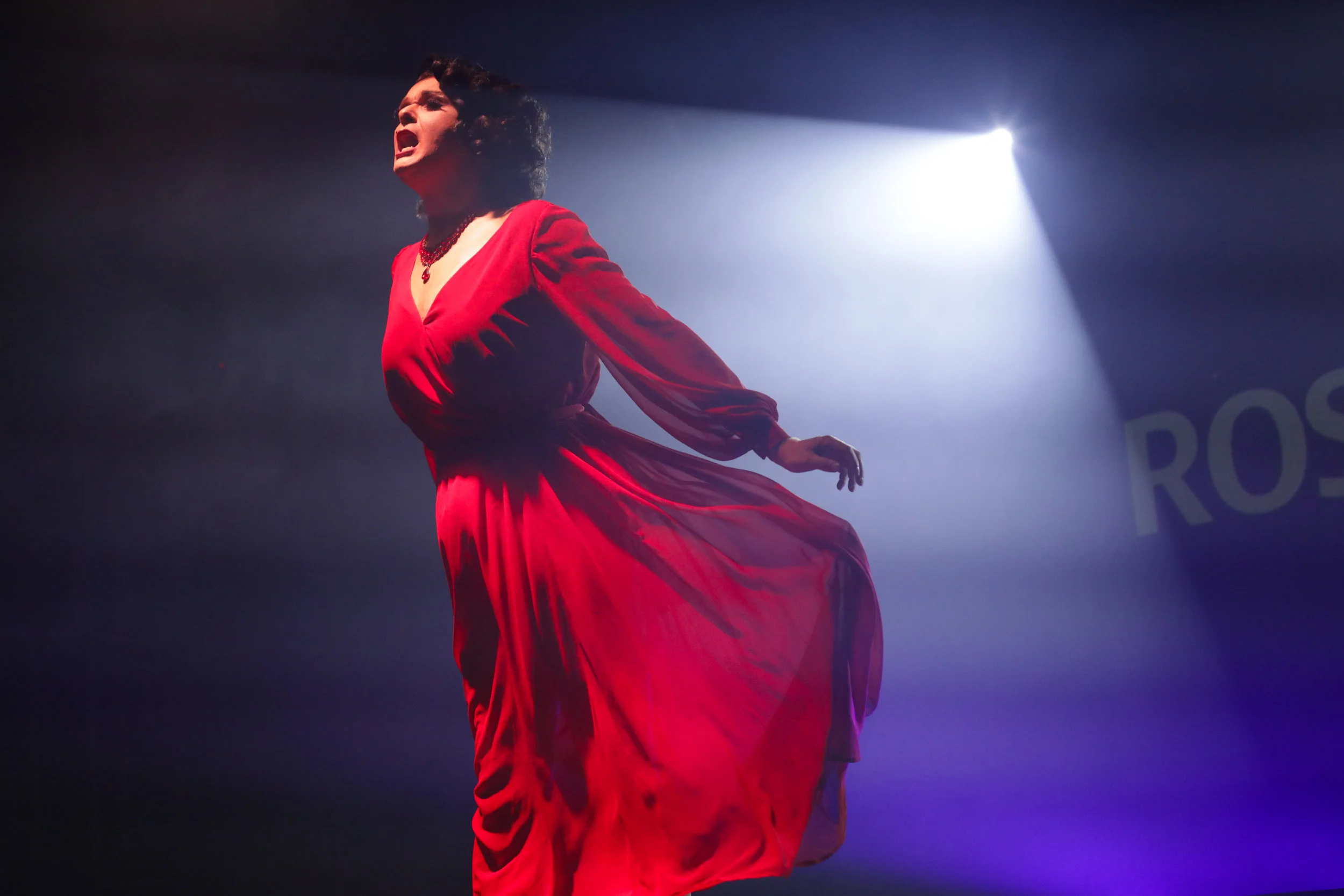 Rose Quartz channels the titanic during her lip sync performance. Rose took home Best and Fairest to Wagga Wagga as the youngest contestant, at 21. Photo: Warwick Jones