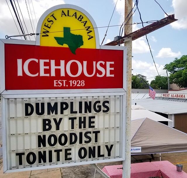 🚨🚨 TONIGHT ONLY -  slingin&rsquo; #dumps @westalabamaicehouse starting at 430 pm today until we run out! Come enjoy a cold beer and some socially distanced fresh #dumplings (#handmade this morning!)
Pork &amp; Chive
Bulgogi Beef
Leek &amp; Mushroom