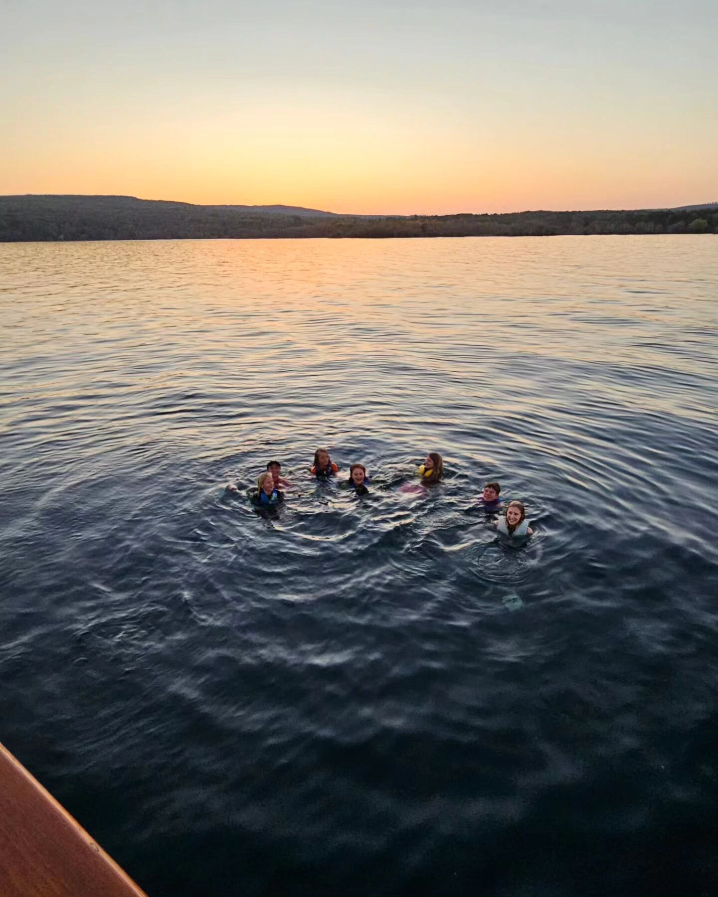 Oct 2nd 2023. Sea Scouts decided to do a sunset swim off of Abbey Road in 65-degree Lake Superior water.