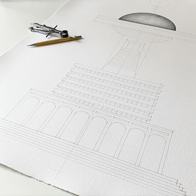 Saturday tower🕋🏛🛕 #architecturaldrawing #towerofpower #pencilsketches #climbingstairs #movingup