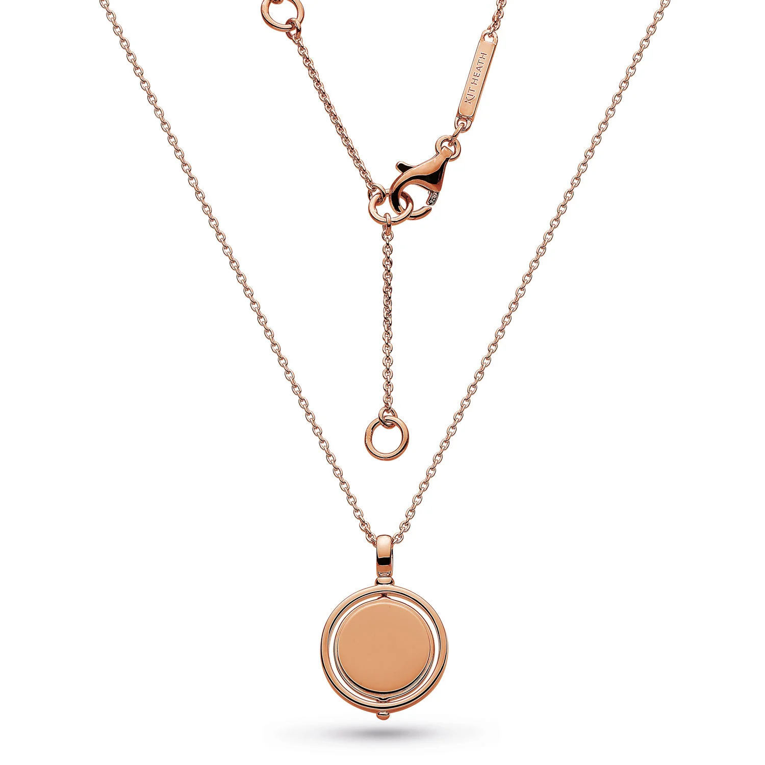 Empire Revival Round Spinner Rose Gold Necklace