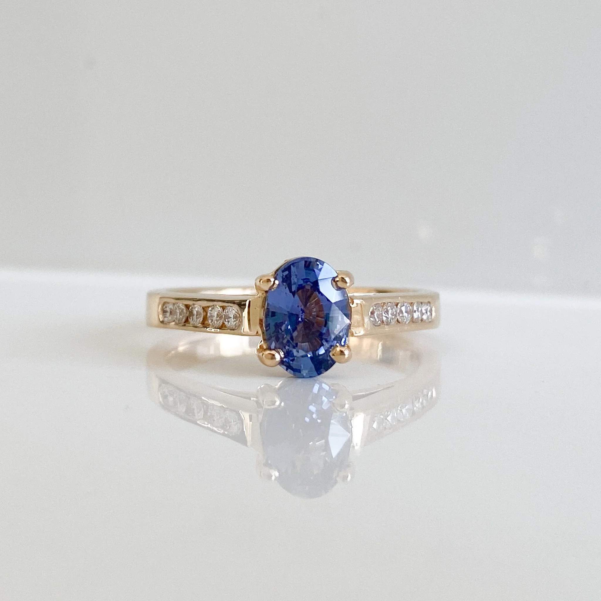 Kirsty's sapphire and diamond birthday ring