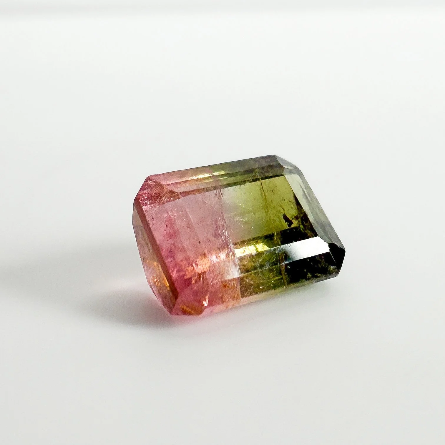 Octagonal shape watermelon tourmaline