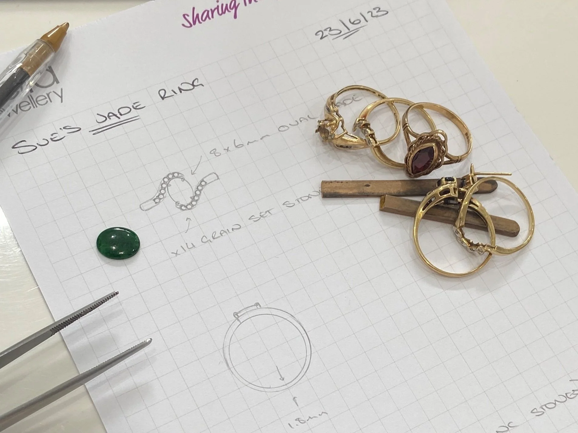 Sue's jade ring