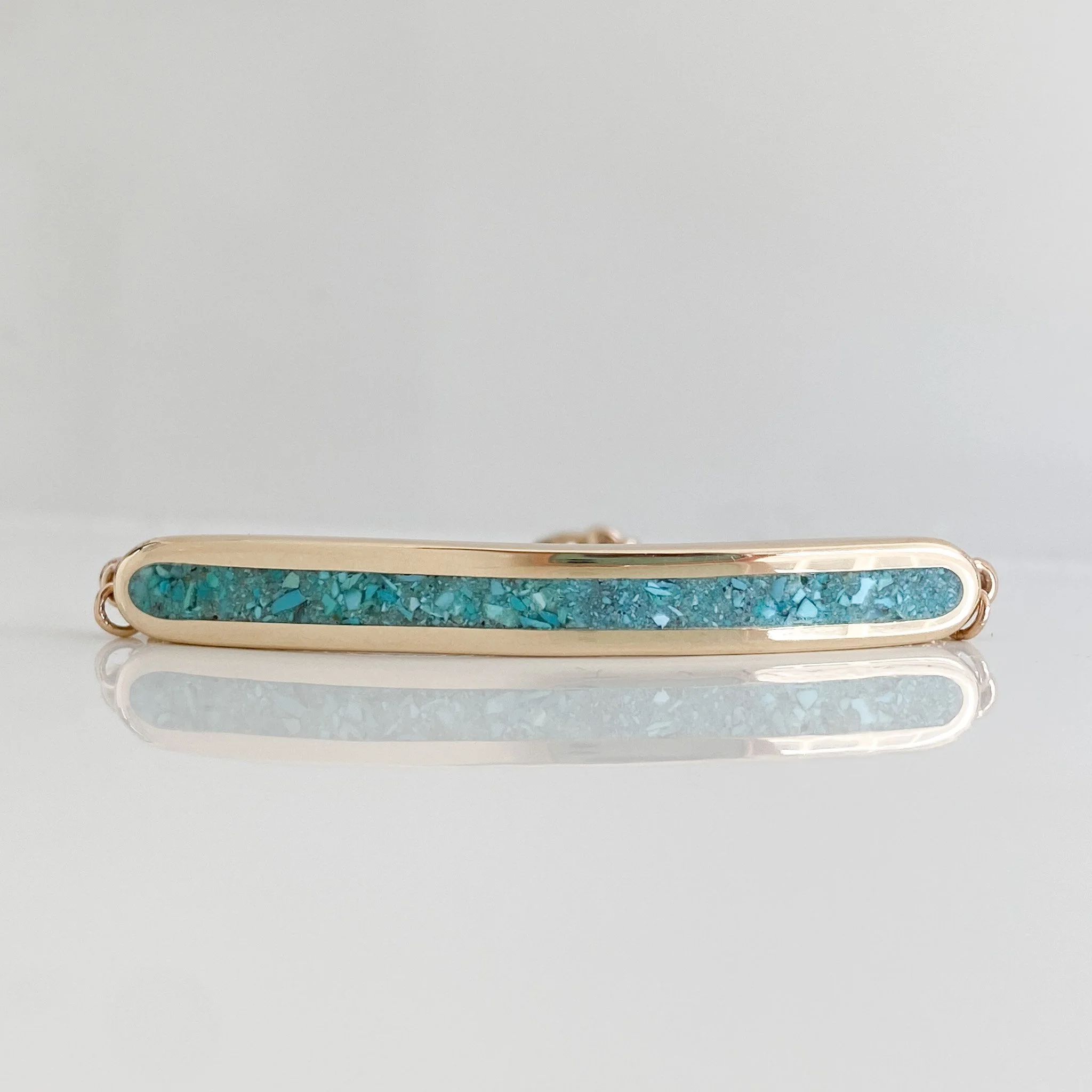 Ashes in gemstone - Turquoise bar bracelet