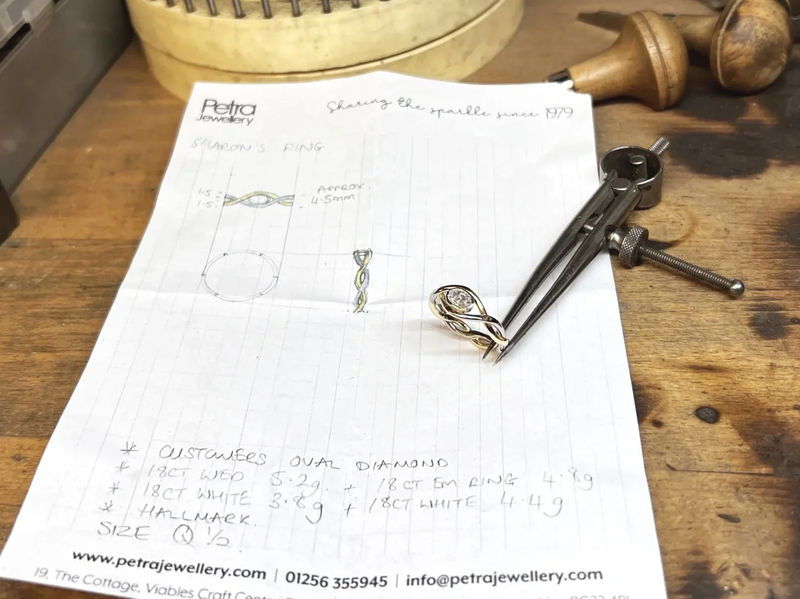 Sharon's two-tone twist ring