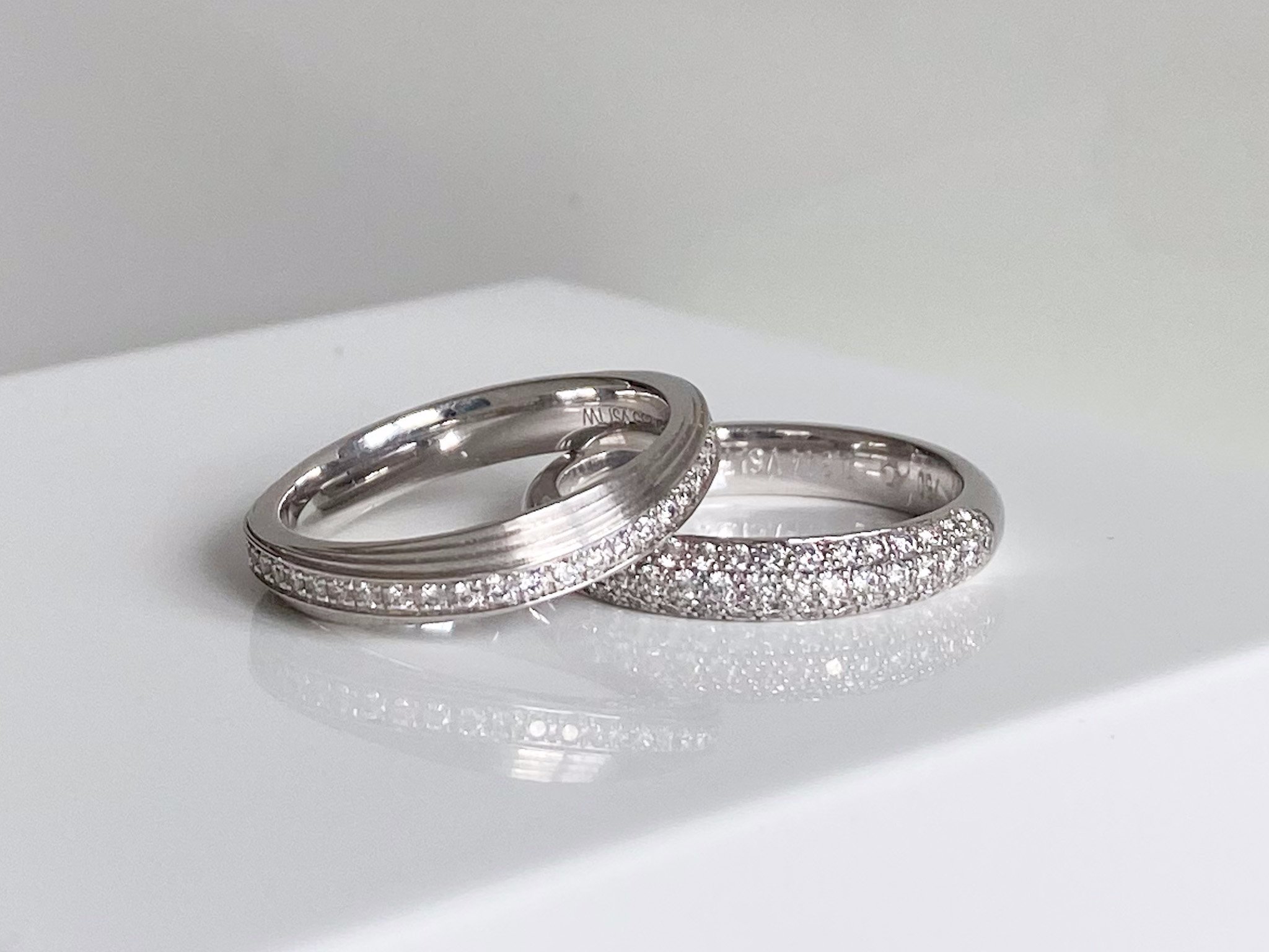 14K Diamond Flower Eternity Ring - Lulu Designs Jewelry