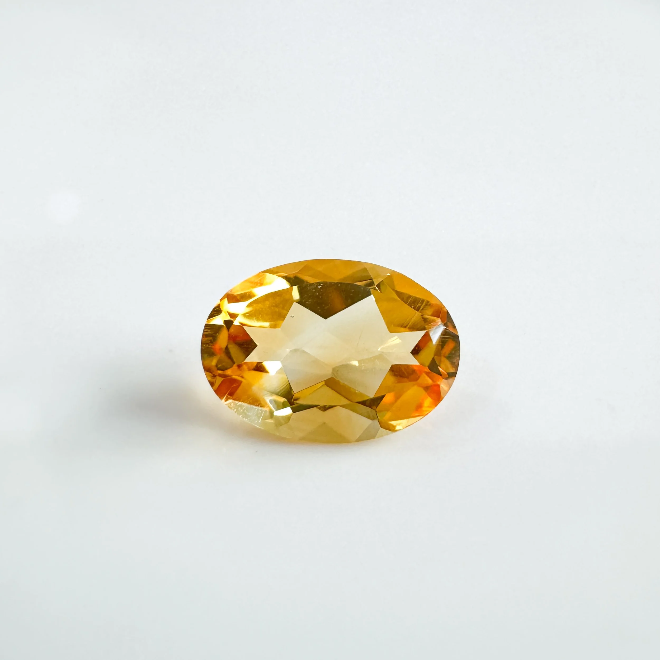 Oval shape citrine