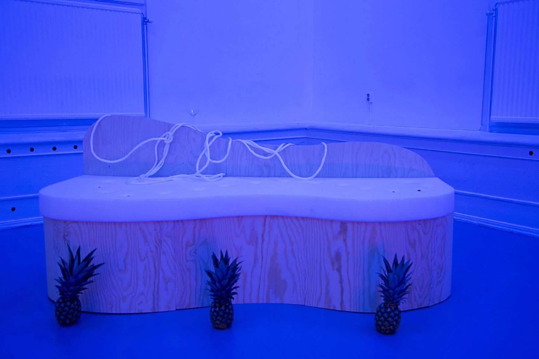 3. Divan. Plywood, mattres, pineaples, rope. 2016.JPG