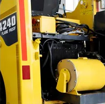 Converted engine of the Gehl vehicle