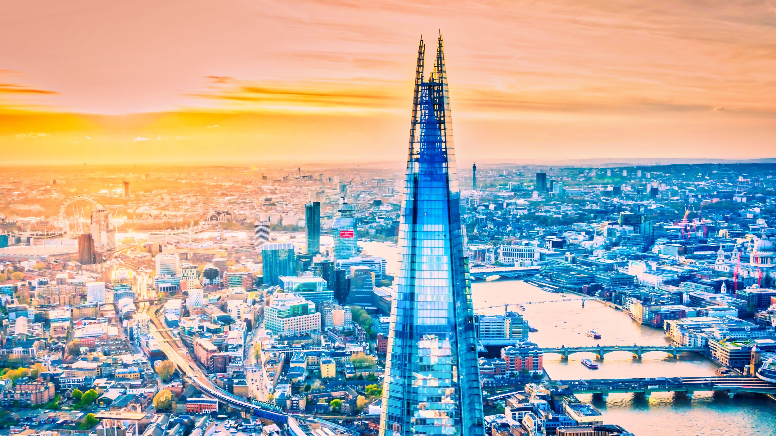 The Shard , London - Aerial Photography.