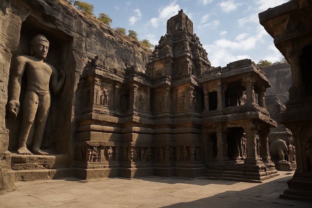 The Ajanta and Ellora Caves were carved, according to official accounts, between 200 BCE and 1000 CE. Hand tools. Primitive chisels. Monsoon rains. Centuries of labour.

That&rsquo;s the story we&rsquo;re told.

But when you stand before the silent g