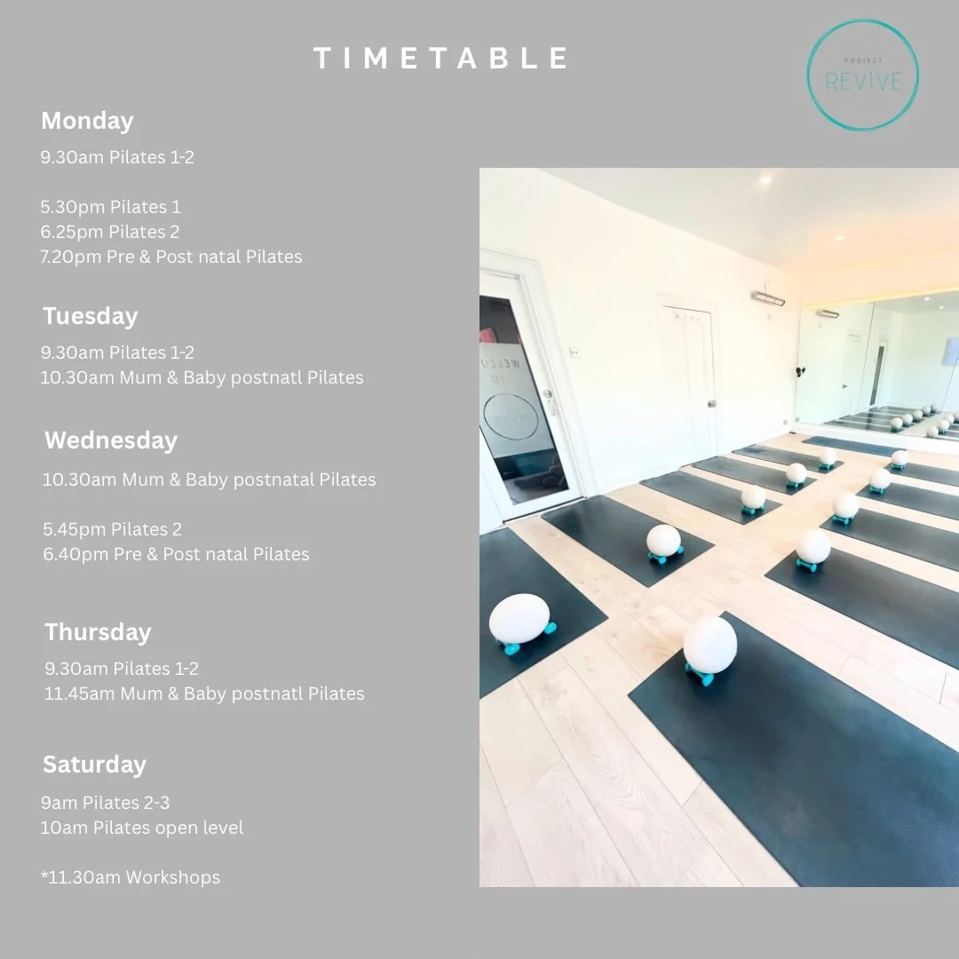 Project Revive timetable 
.
.
.
Link in bio 
.
.
.
.
#revivepilates #matpilates #pilatesranelagh #ranelaghpilates #projectrevive