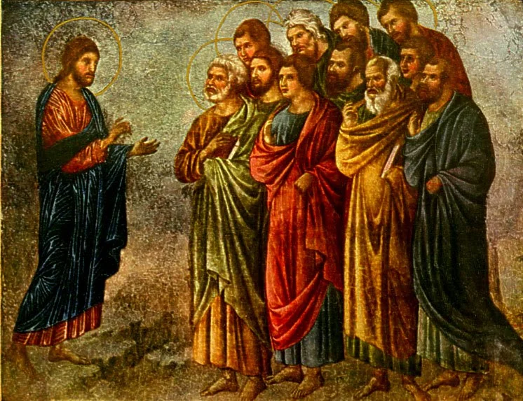 The Sending of the Apostles by Duccio Buoninsegna (1311)