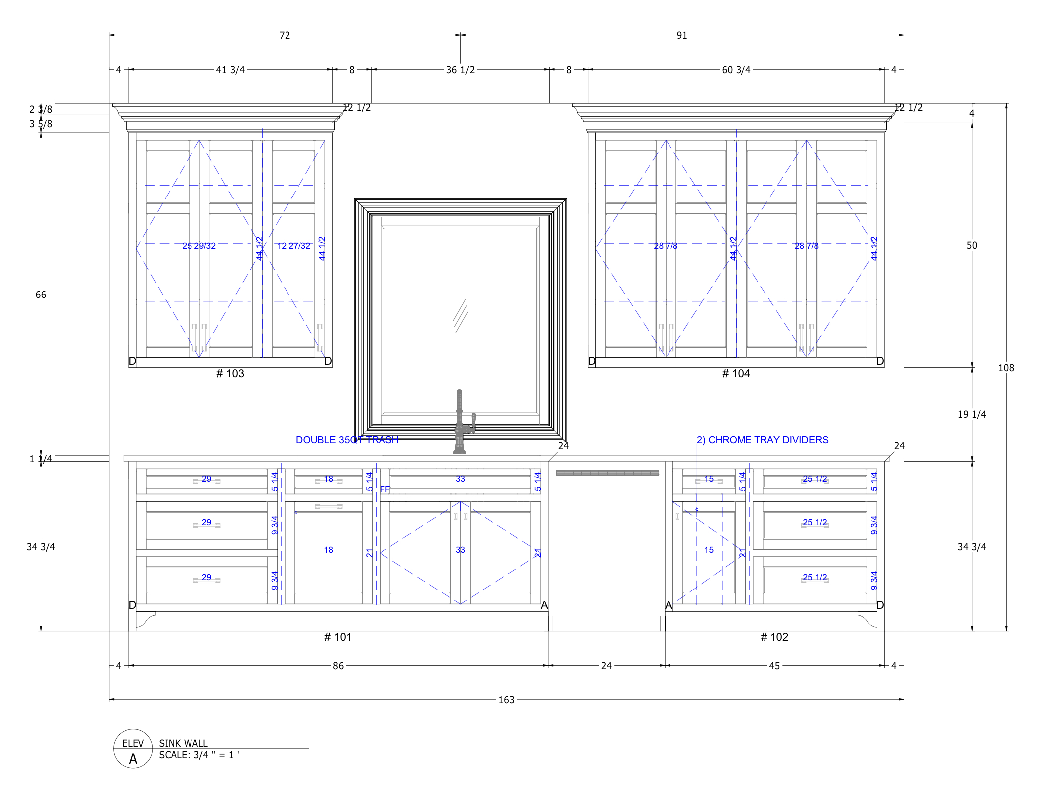 Less fun, but still important line drawn elevations and floor plans.