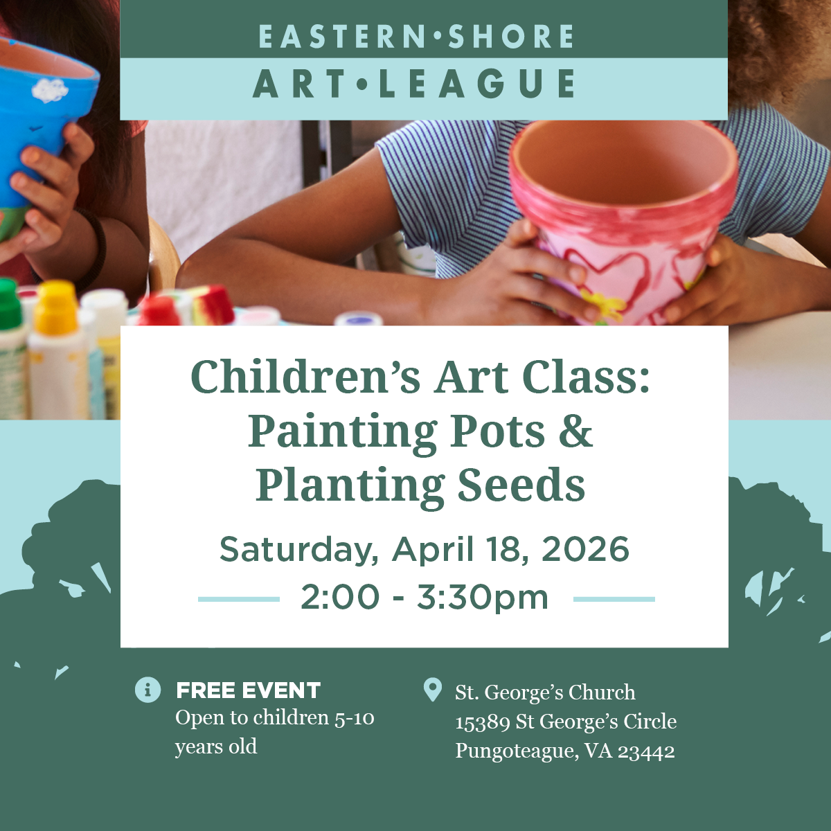Children’s Art Class:  Painting Pots &amp;  Planting Seeds