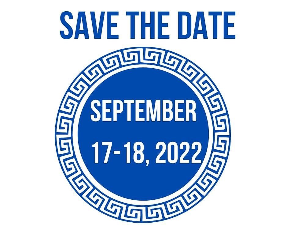T-Minus 119 Days until the 2022 Greek Festival! Save the Date, September 17-18, 2022. More Details to come in later months. Follow us on social media to stay up to date on all things Greek Fest! #fayettevillenc #greekfood #greeklife #greekcuisine