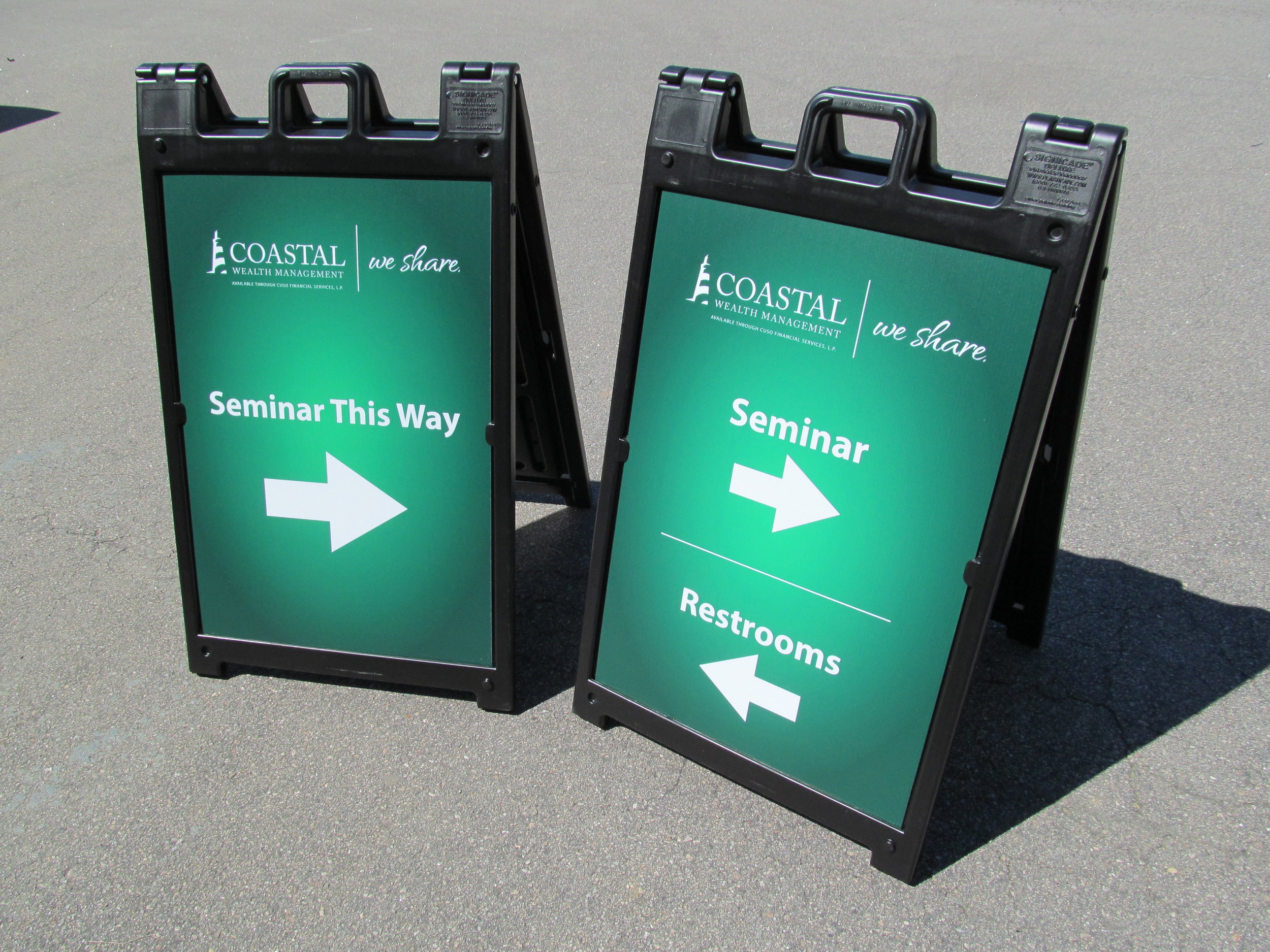 Our A-Frame signs are perfect for special events, directional information, temporary sign solutions, and so much more.