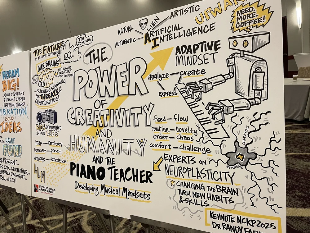  There was an on-site graphic artist creating these boards and displays while the conference was going on. 